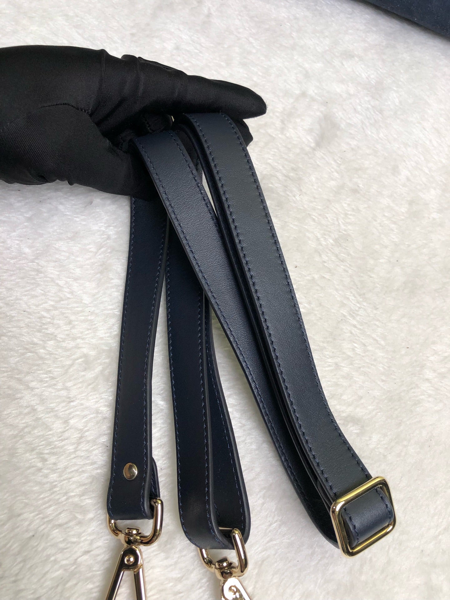 Jimmy Choo Alcantara Blue Shoulder Bag
