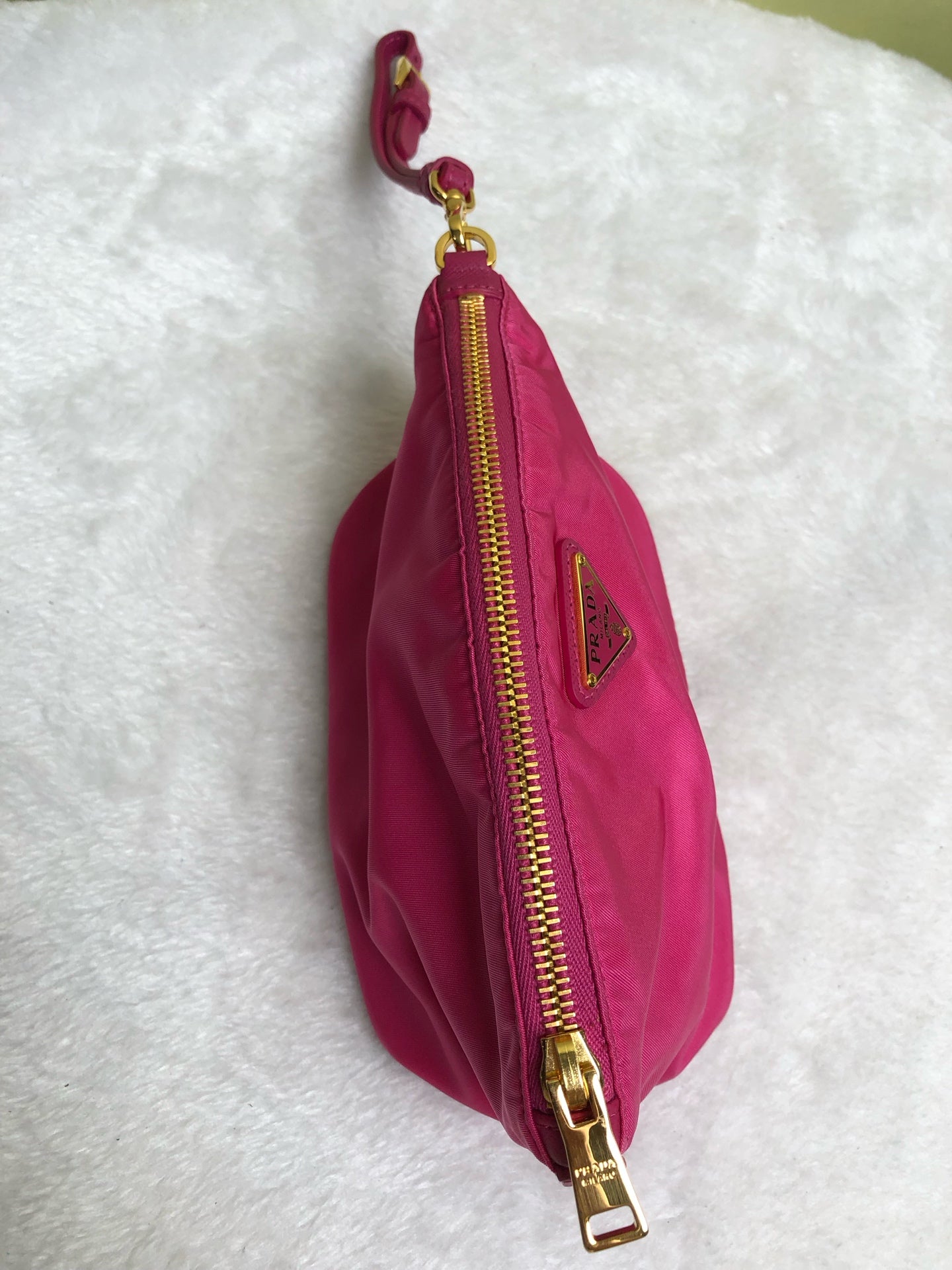 Prada Canvas Pink Clutch