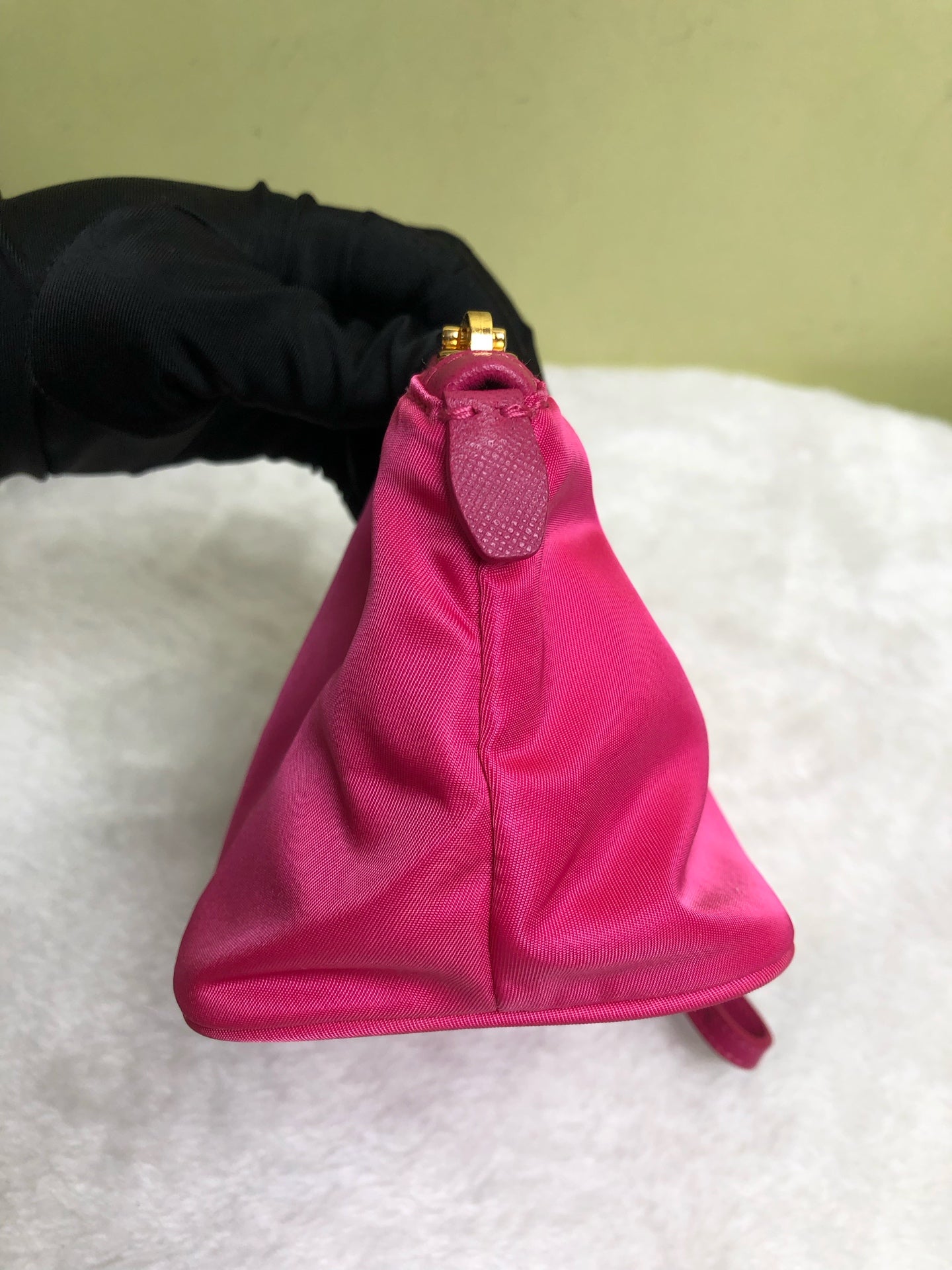 Prada Canvas Pink Clutch