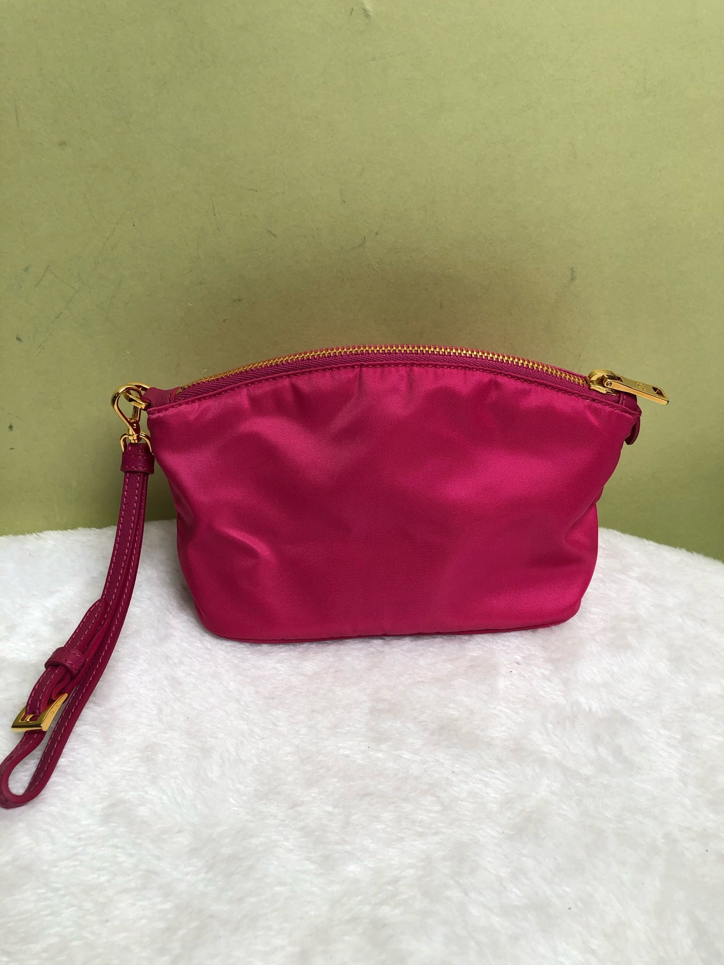 Prada Canvas Pink Clutch