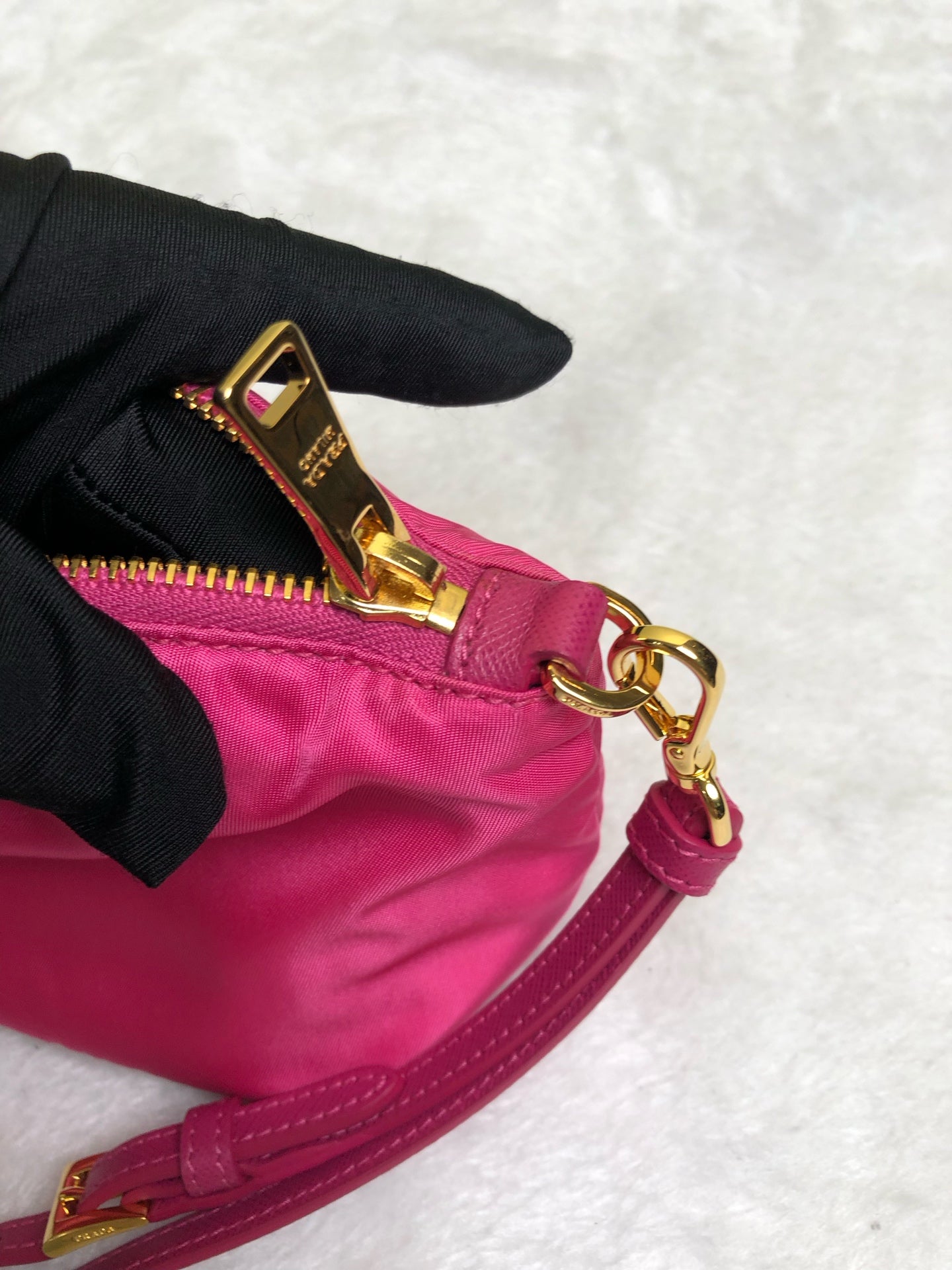 Prada Canvas Pink Clutch