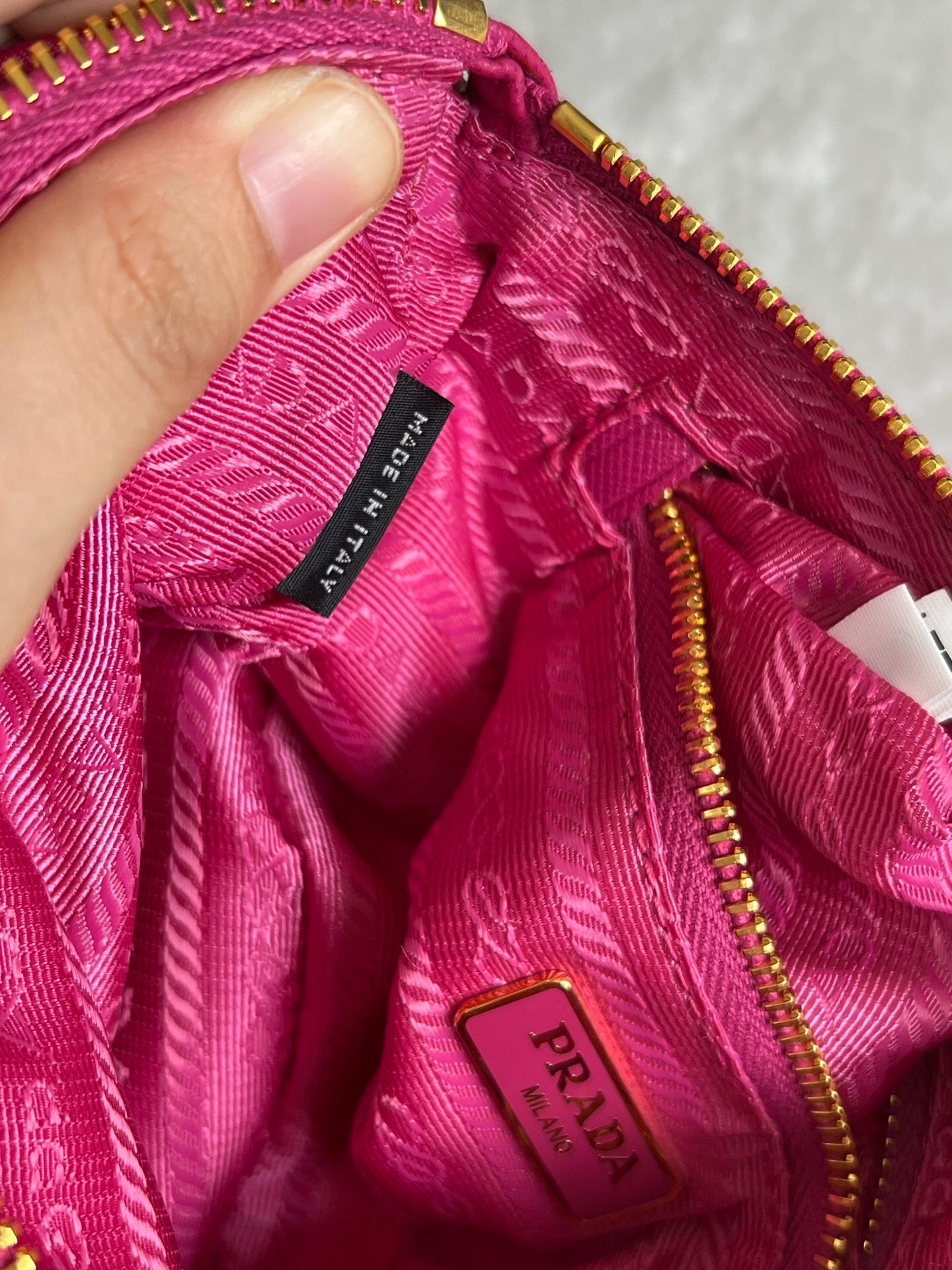 Prada Canvas Pink Clutch