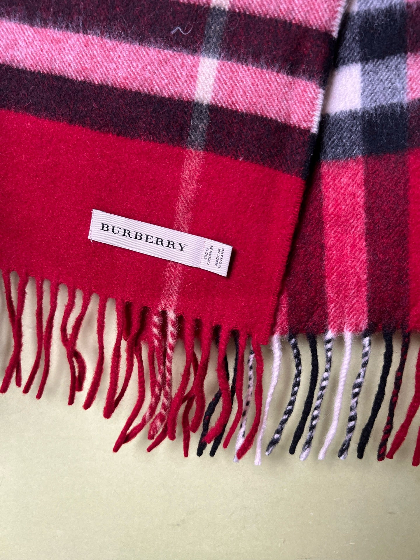 Burberry Red Scarf