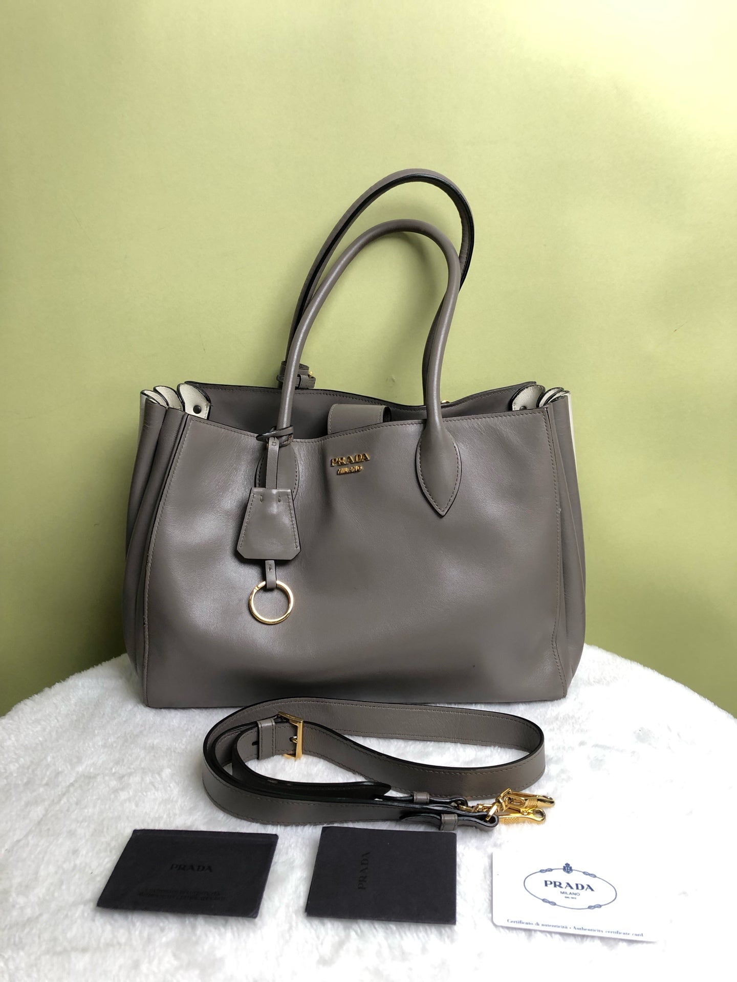 Prada Gray Shoulder Bag