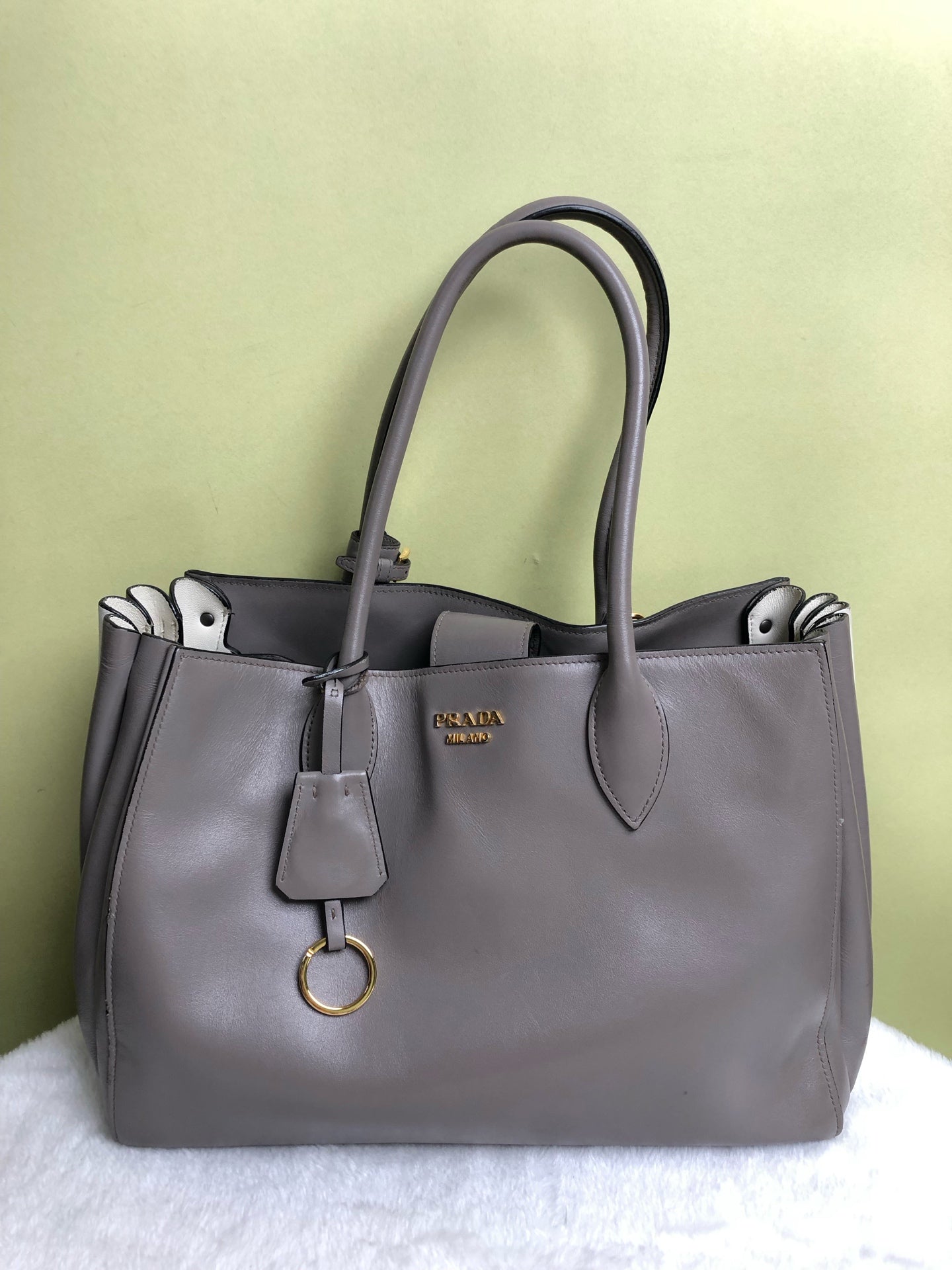 Prada Gray Shoulder Bag