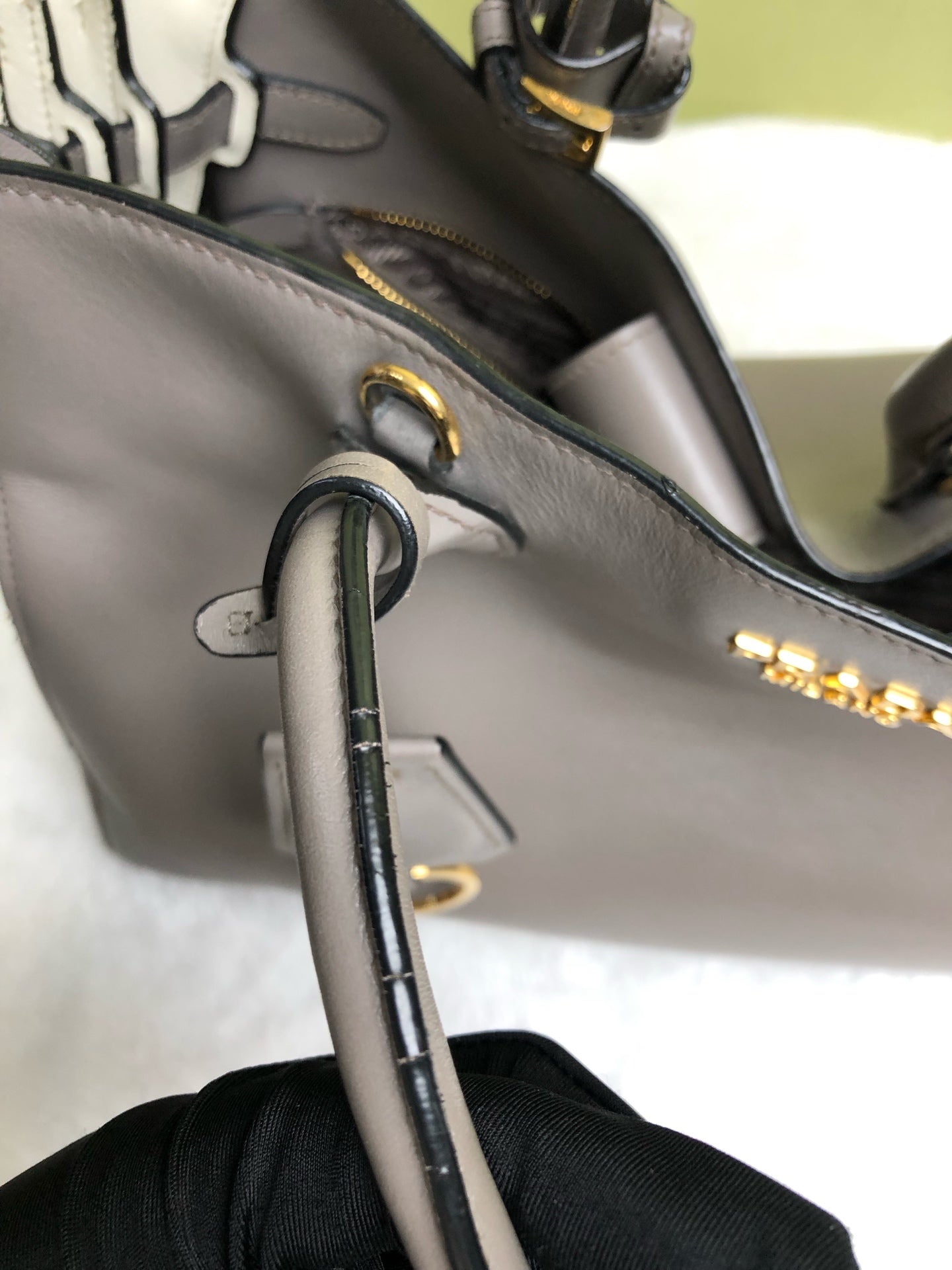 Prada Gray Shoulder Bag