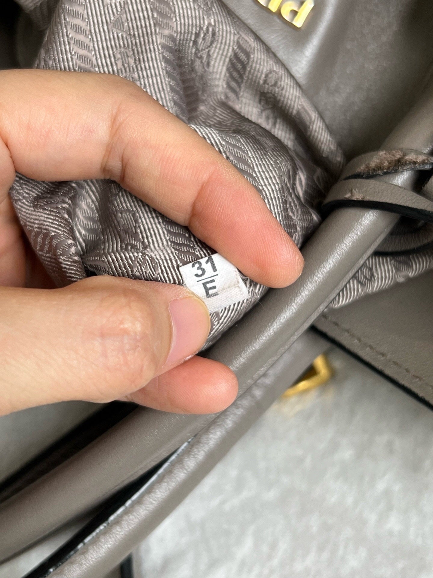Prada Gray Shoulder Bag