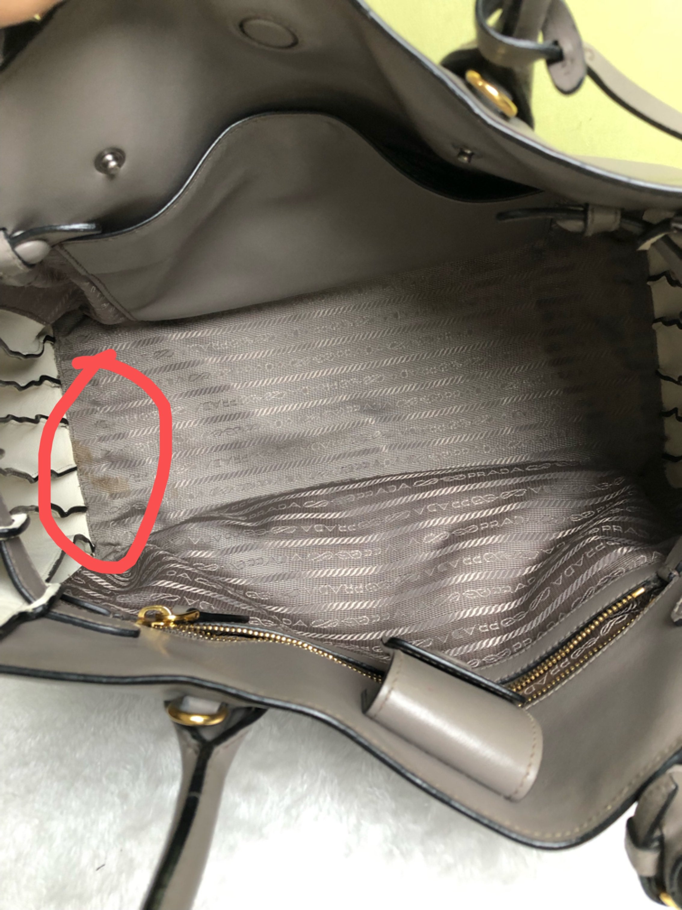 Prada Gray Shoulder Bag