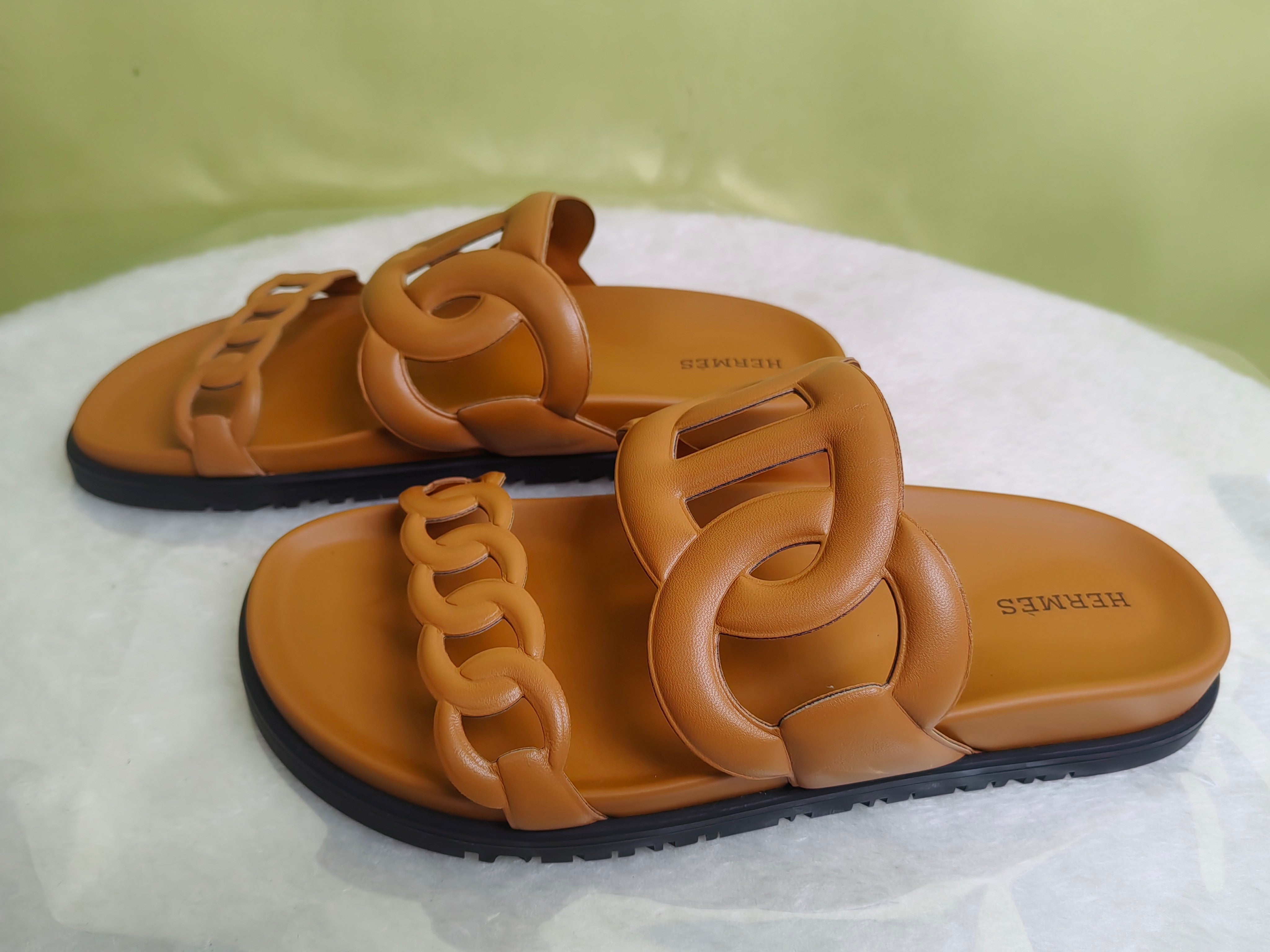 Hermes Brown Flip flop