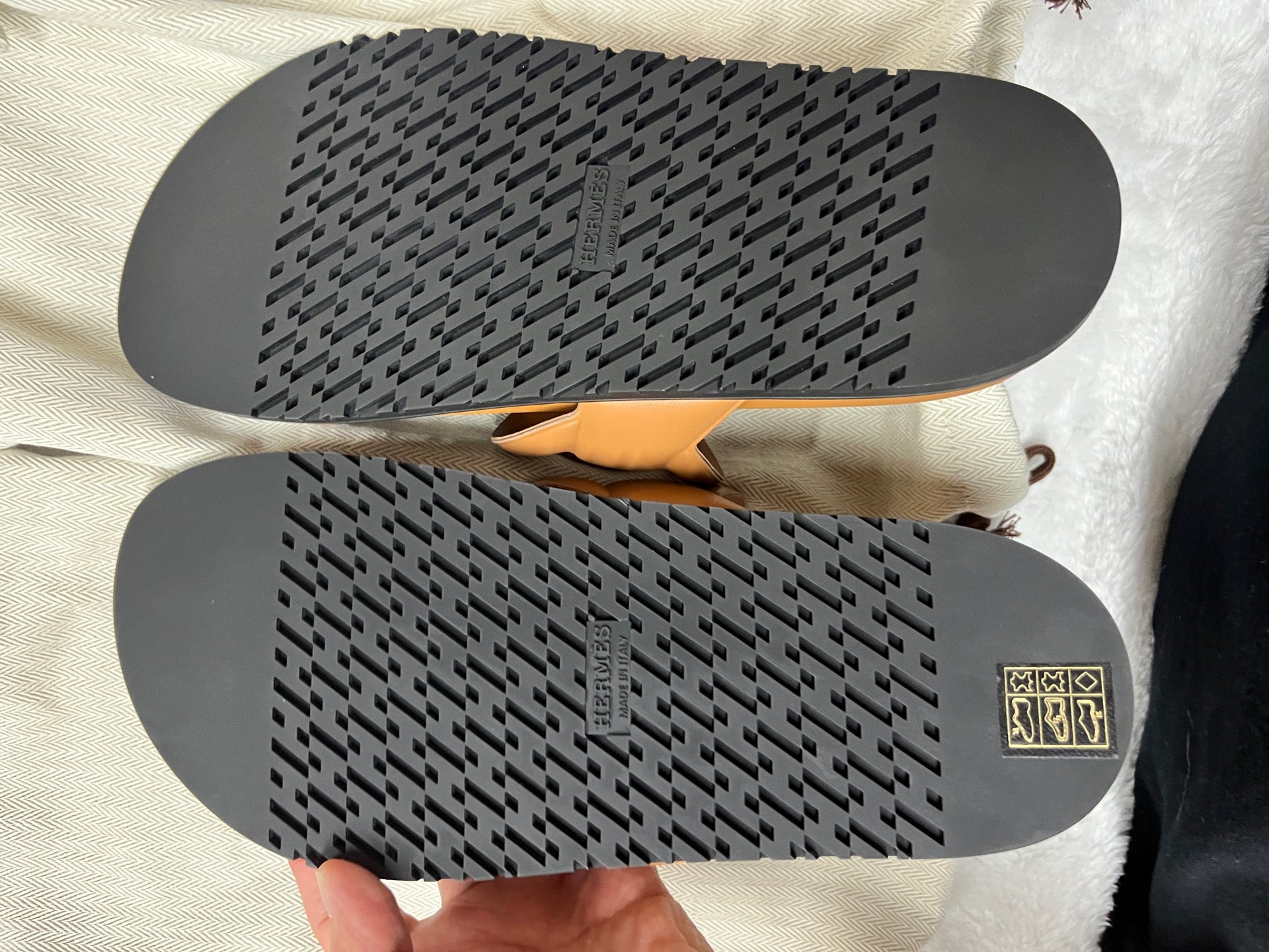 Hermes Brown Flip flop