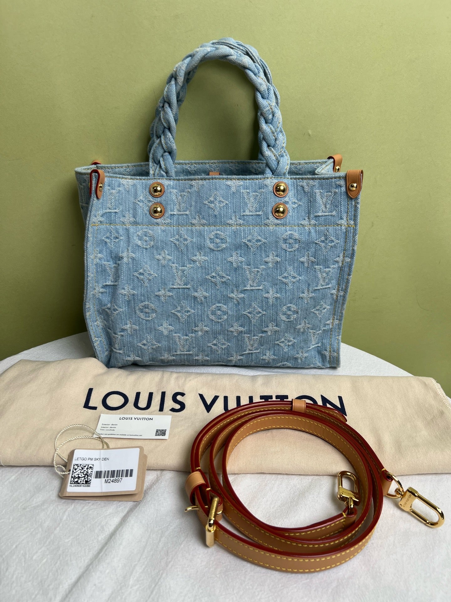 Louis Vuitton LET GO Small Handbag Tote 28x23x10.5 M24897