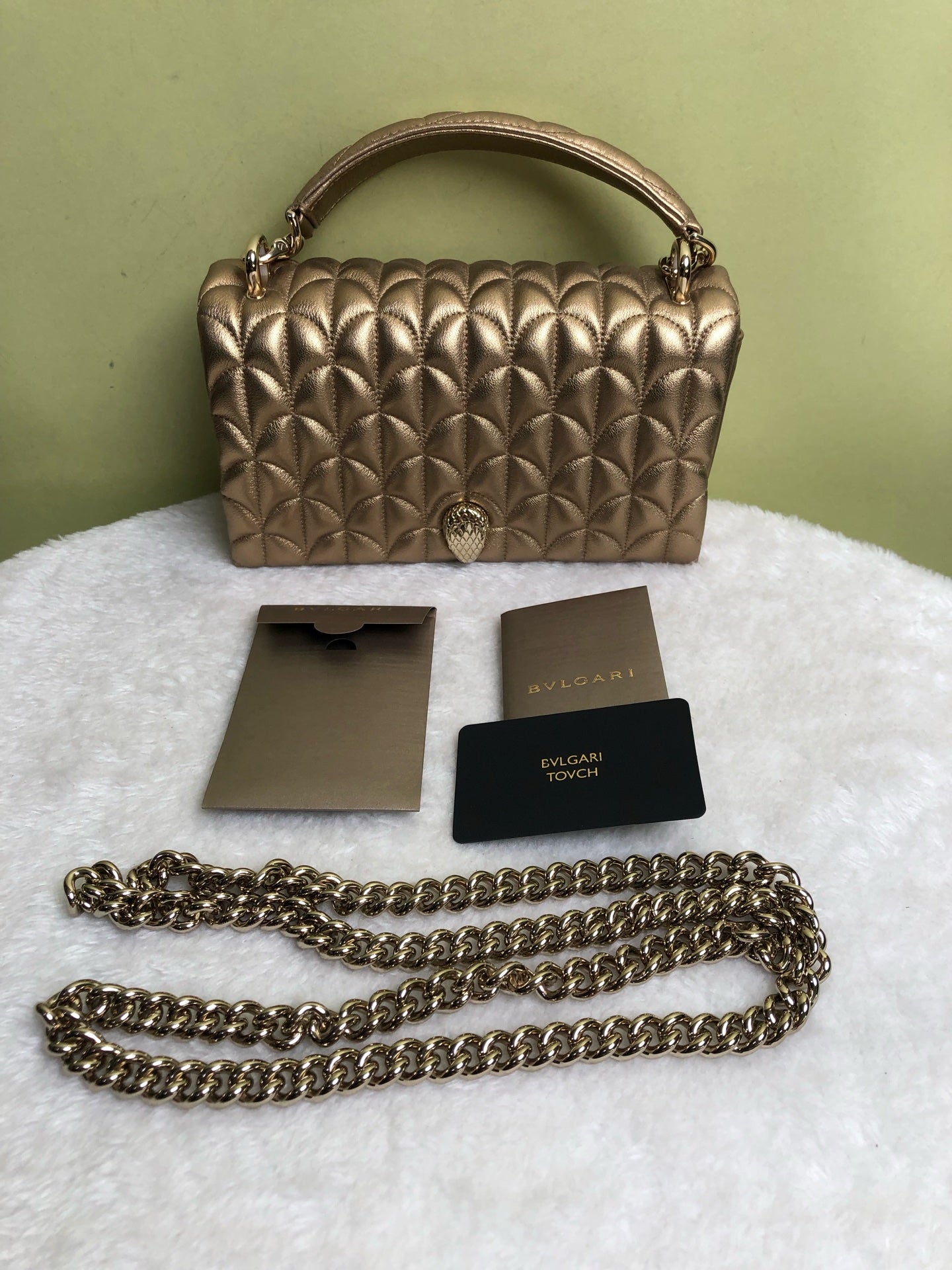 Bvlgari Gold Shoulder Bag