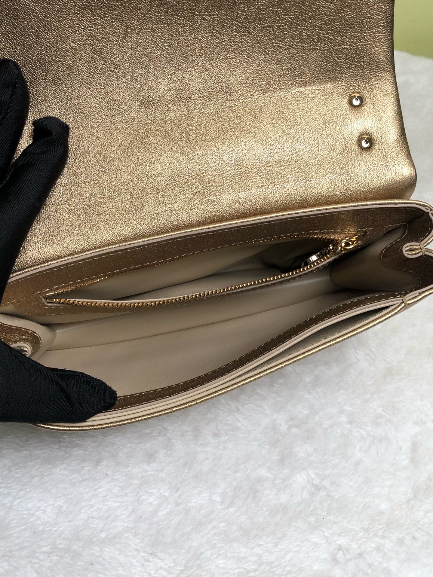 Bvlgari Gold Shoulder Bag
