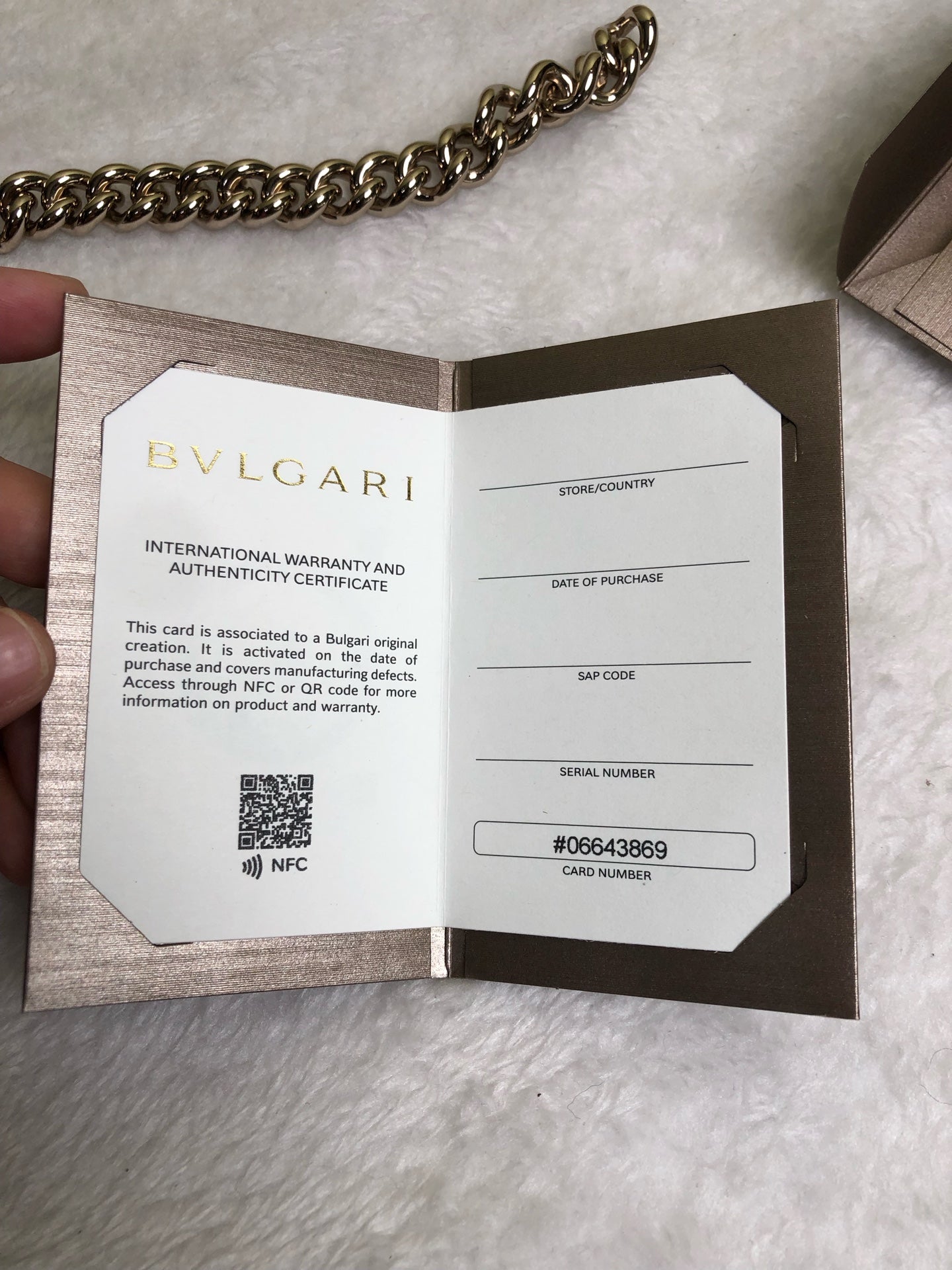 Bvlgari Gold Shoulder Bag