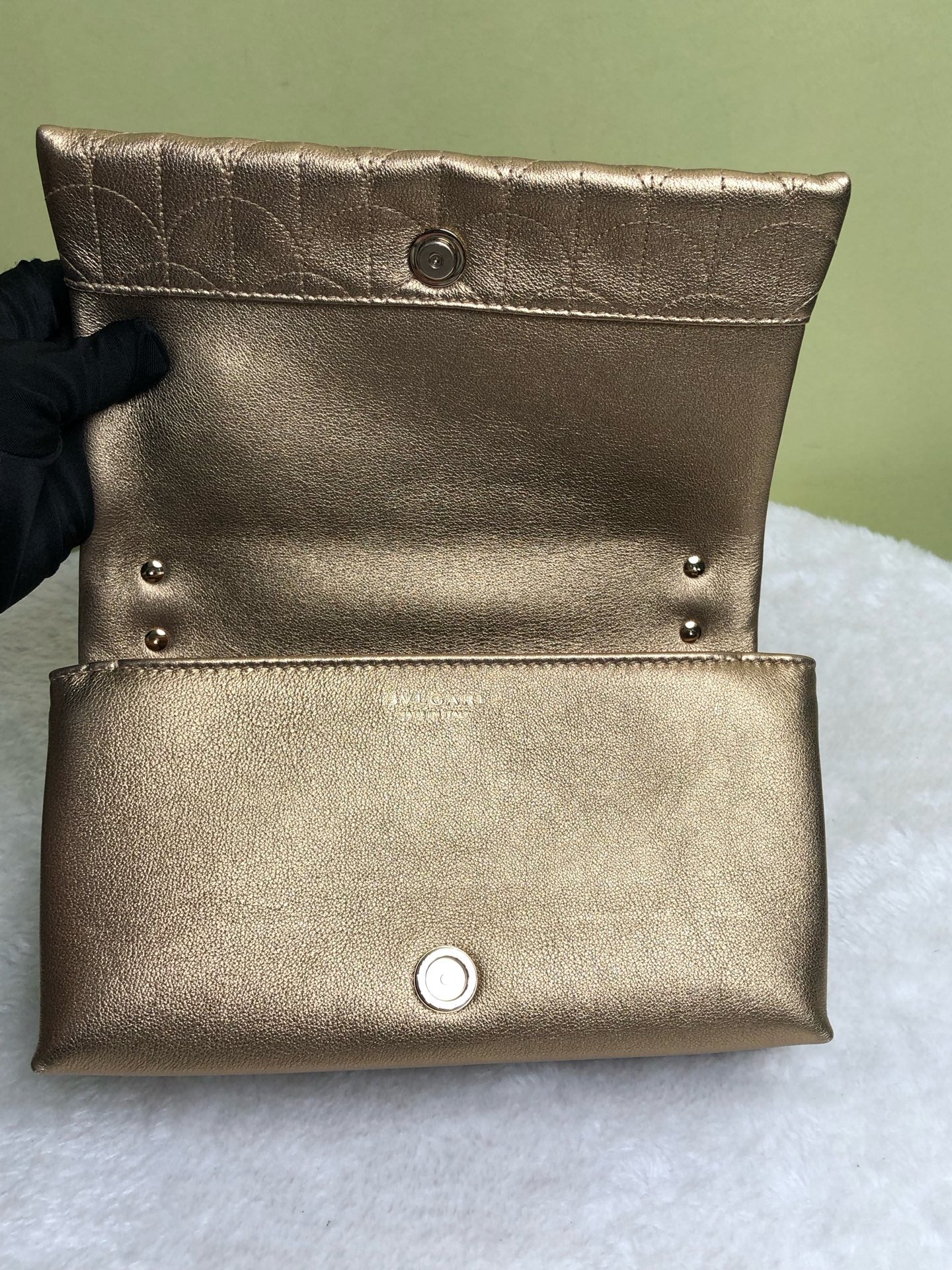Bvlgari Gold Shoulder Bag