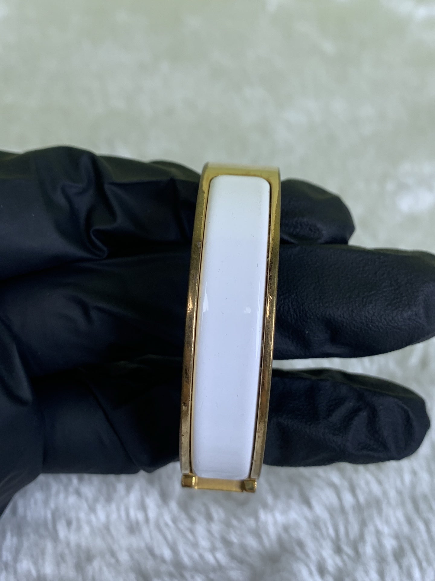 Hermes White Bangle