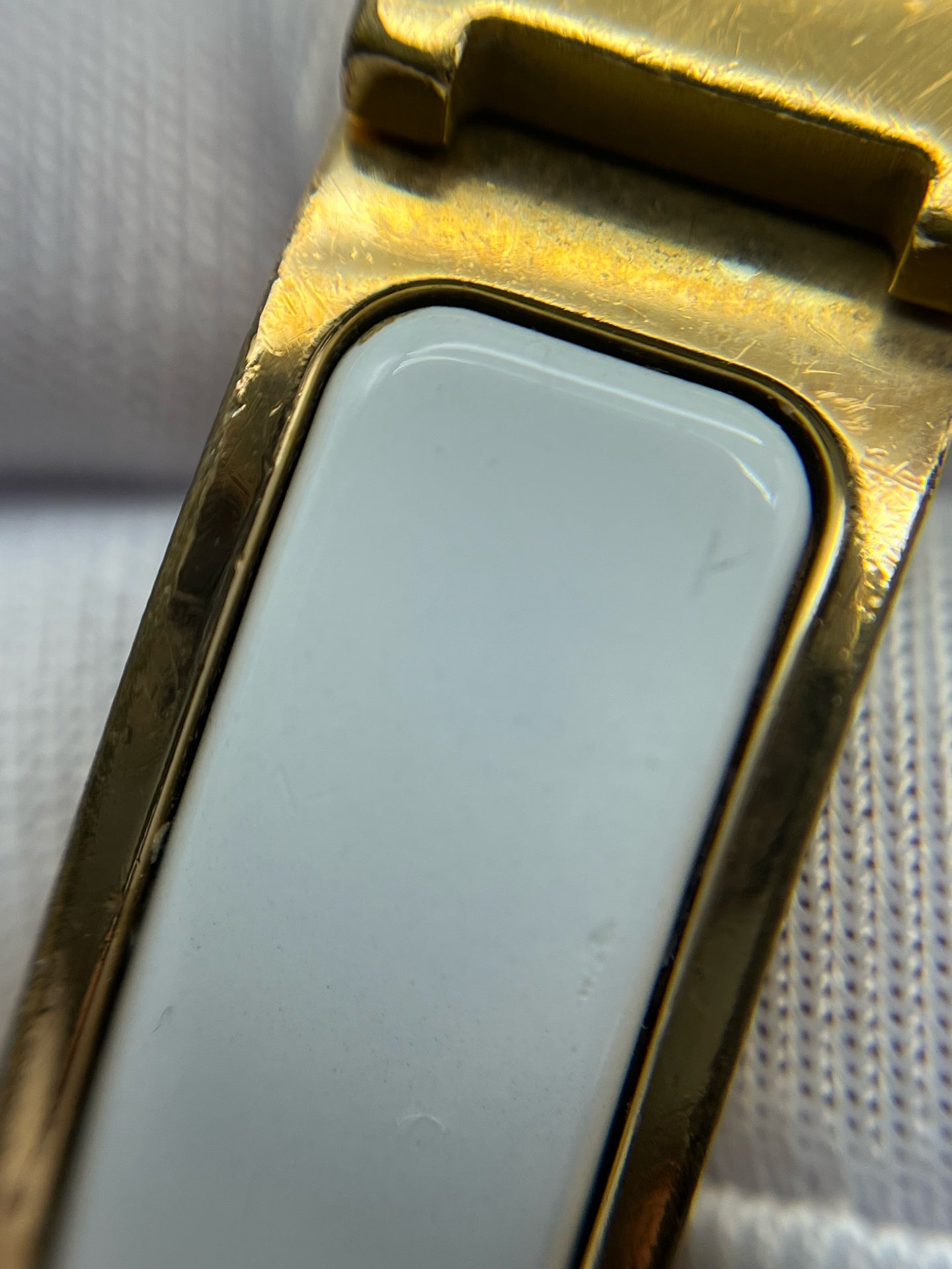 Hermes White Bangle