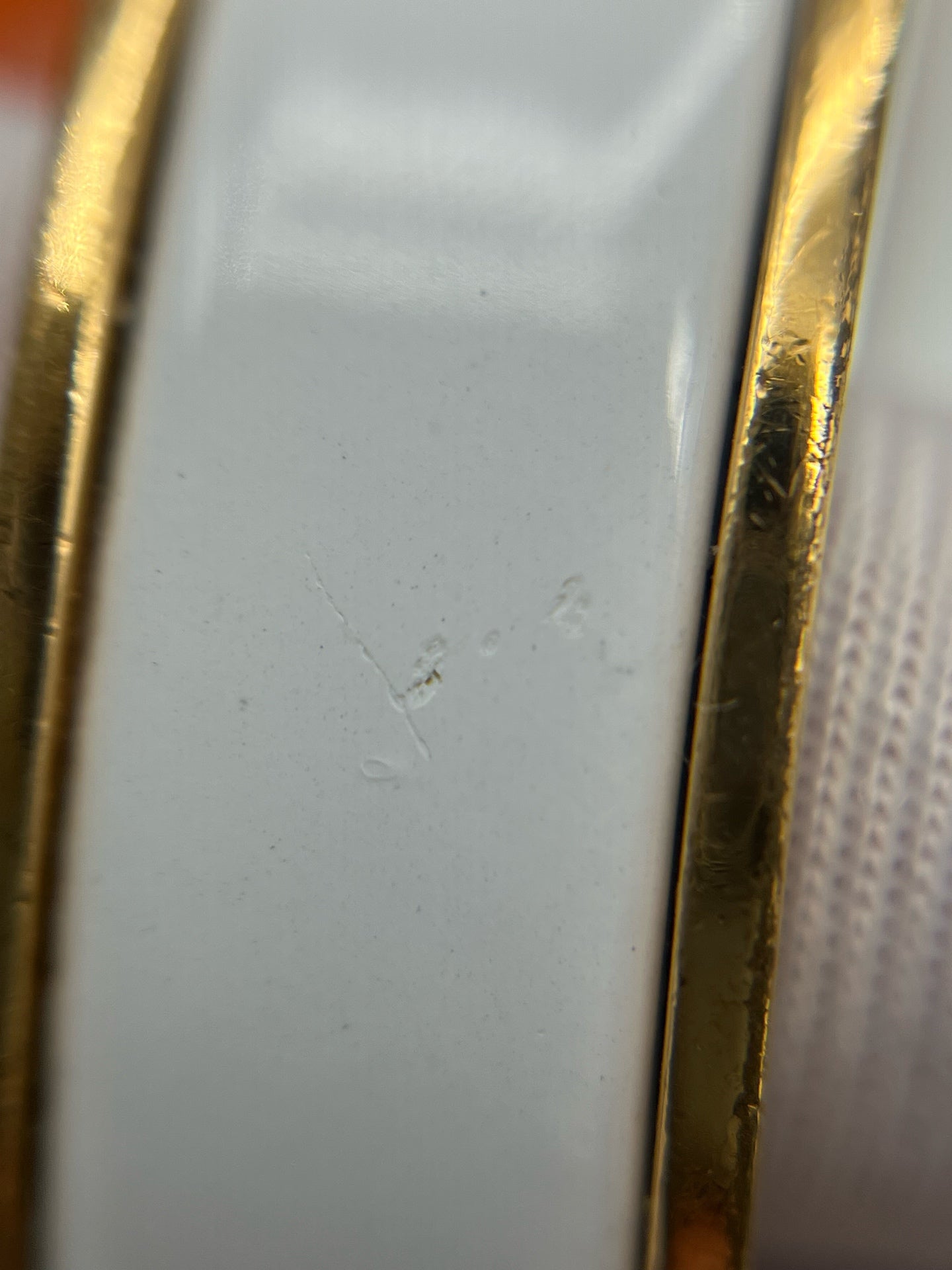 Hermes White Bangle