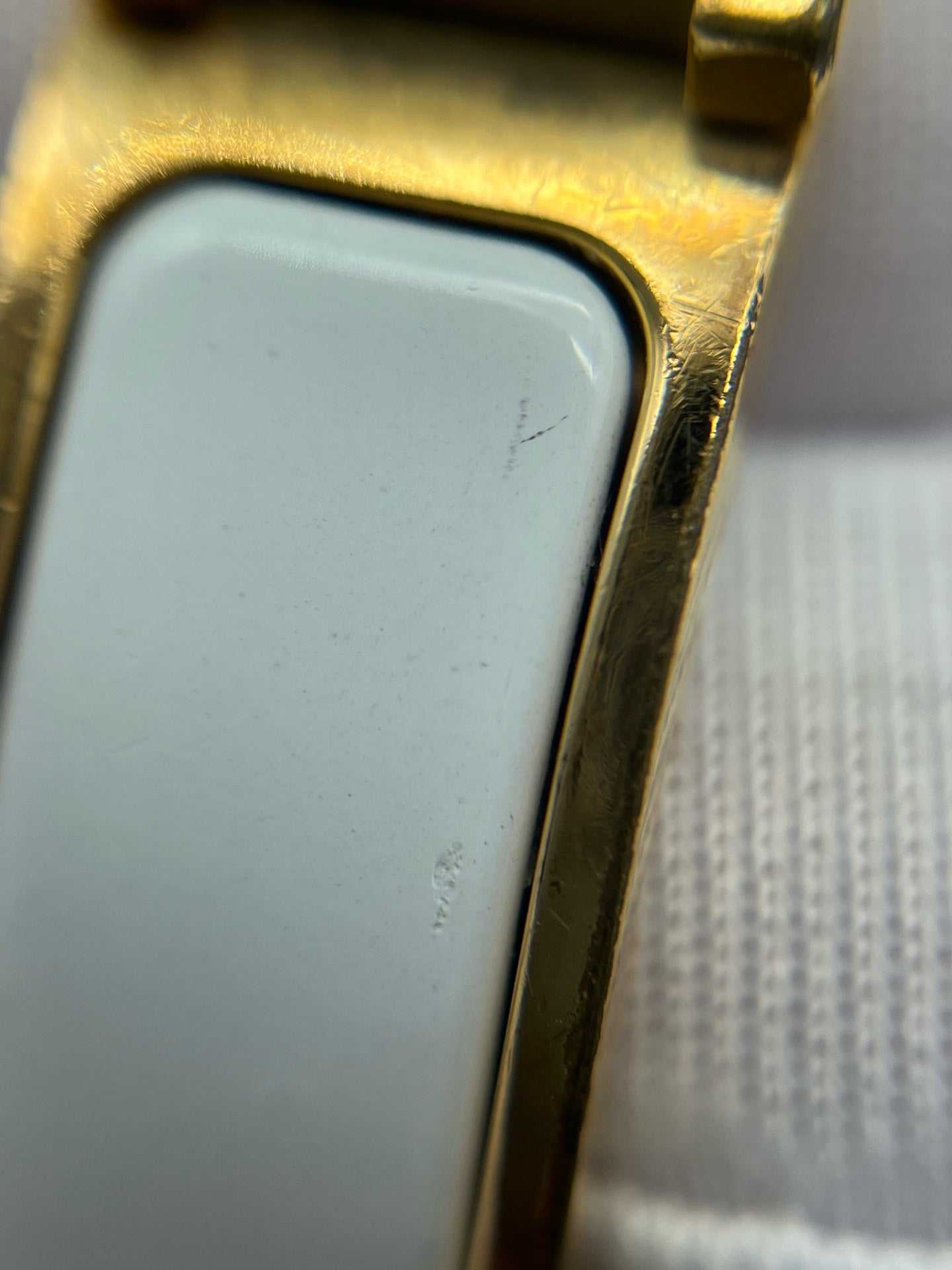 Hermes White Bangle