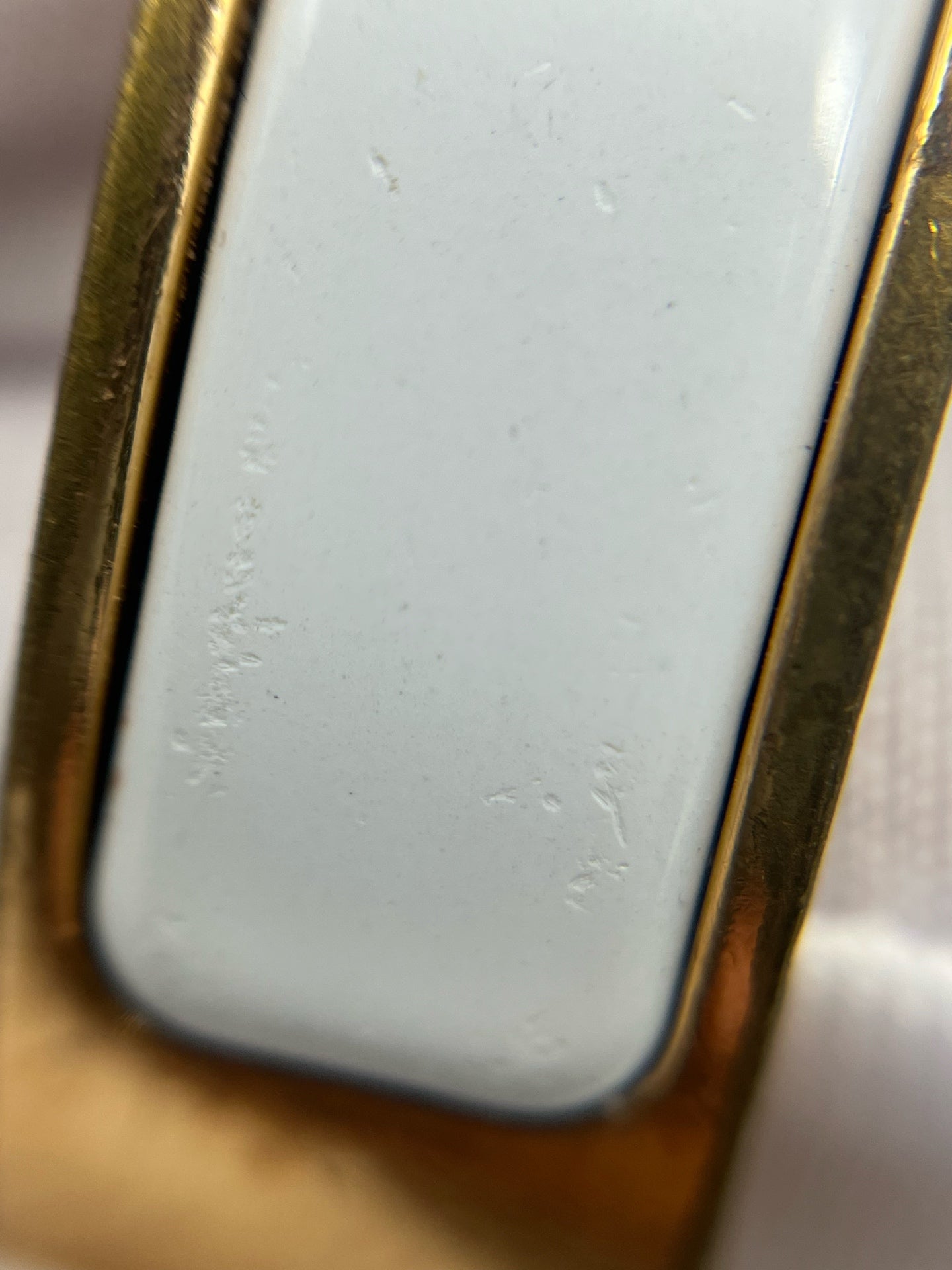 Hermes White Bangle