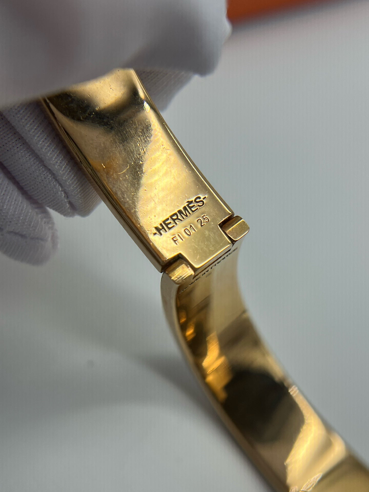 Hermes White Bangle
