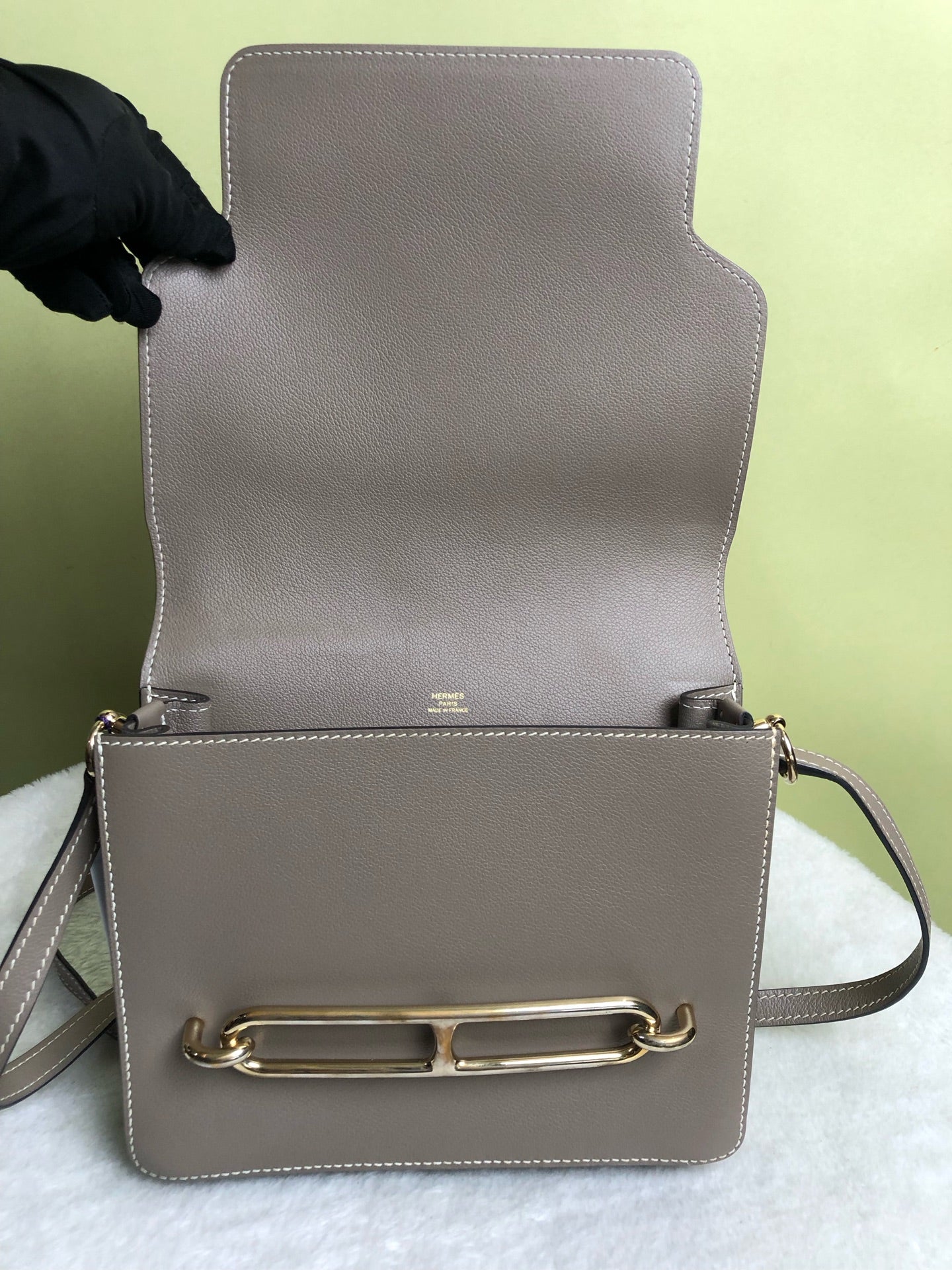 Hermes Gray Crossbody