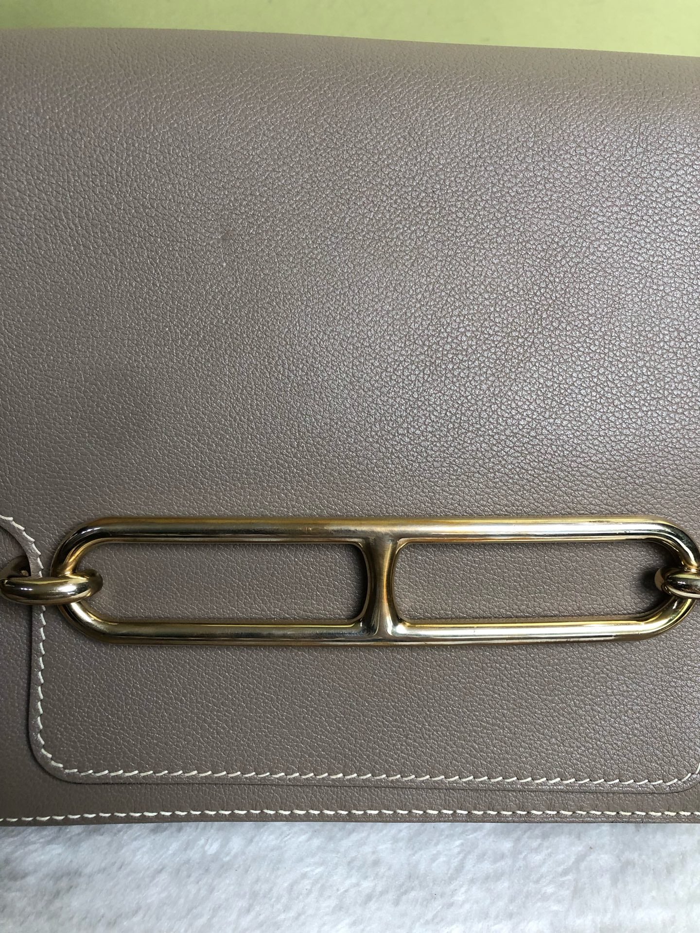 Hermes Gray Crossbody