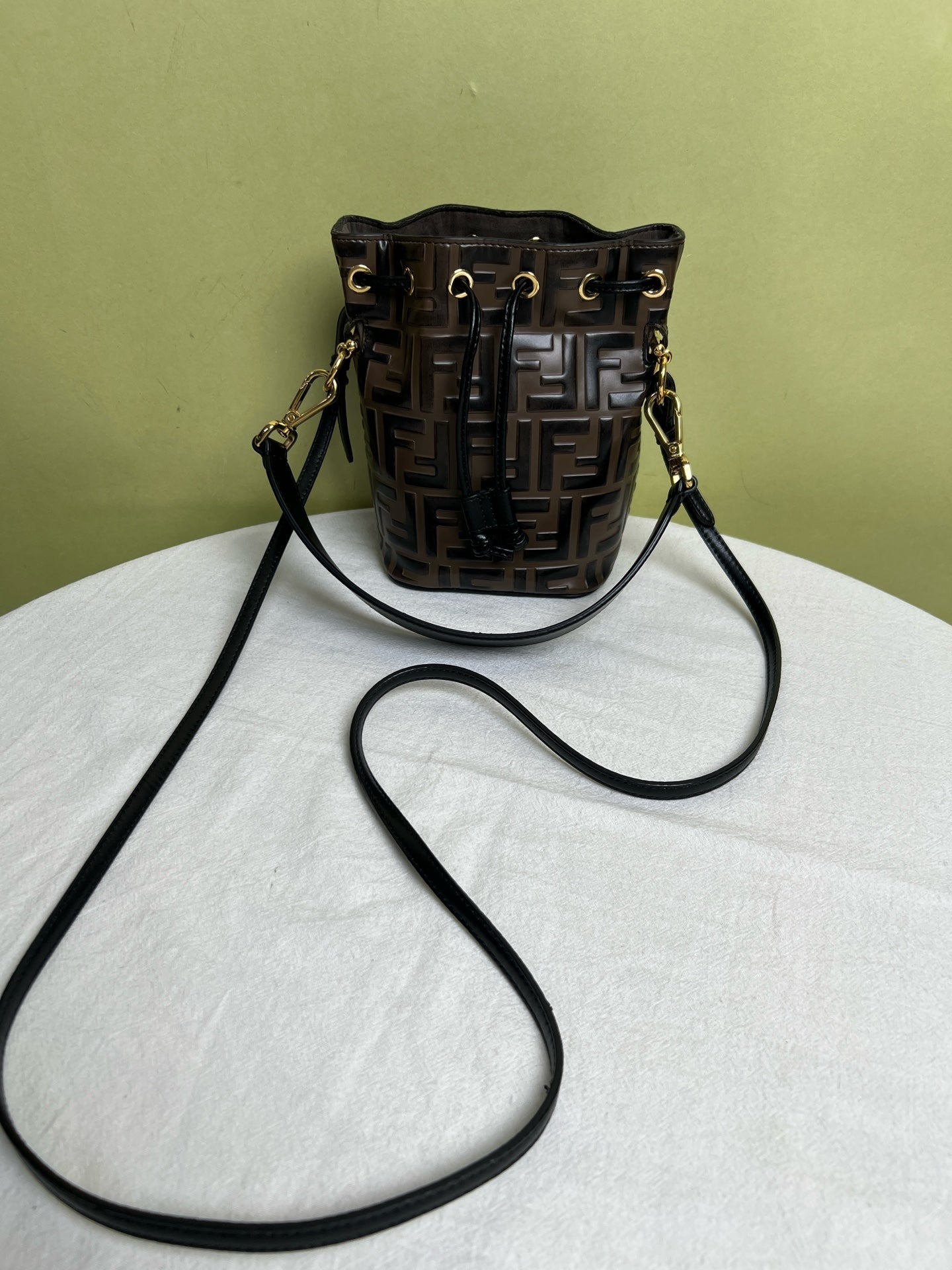 Fendi Brown Bucket & Drawstring Bag