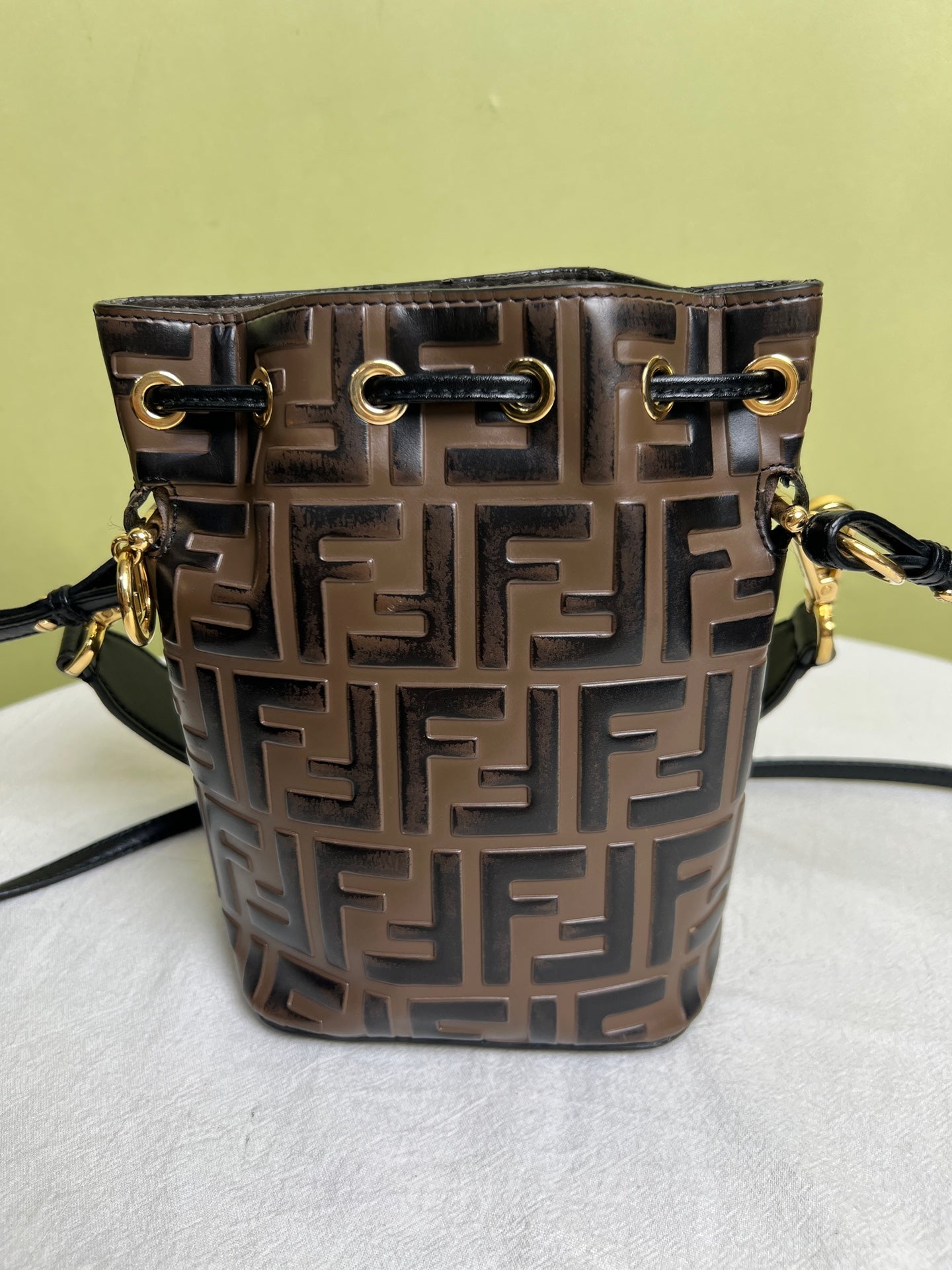 Fendi Brown Bucket & Drawstring Bag