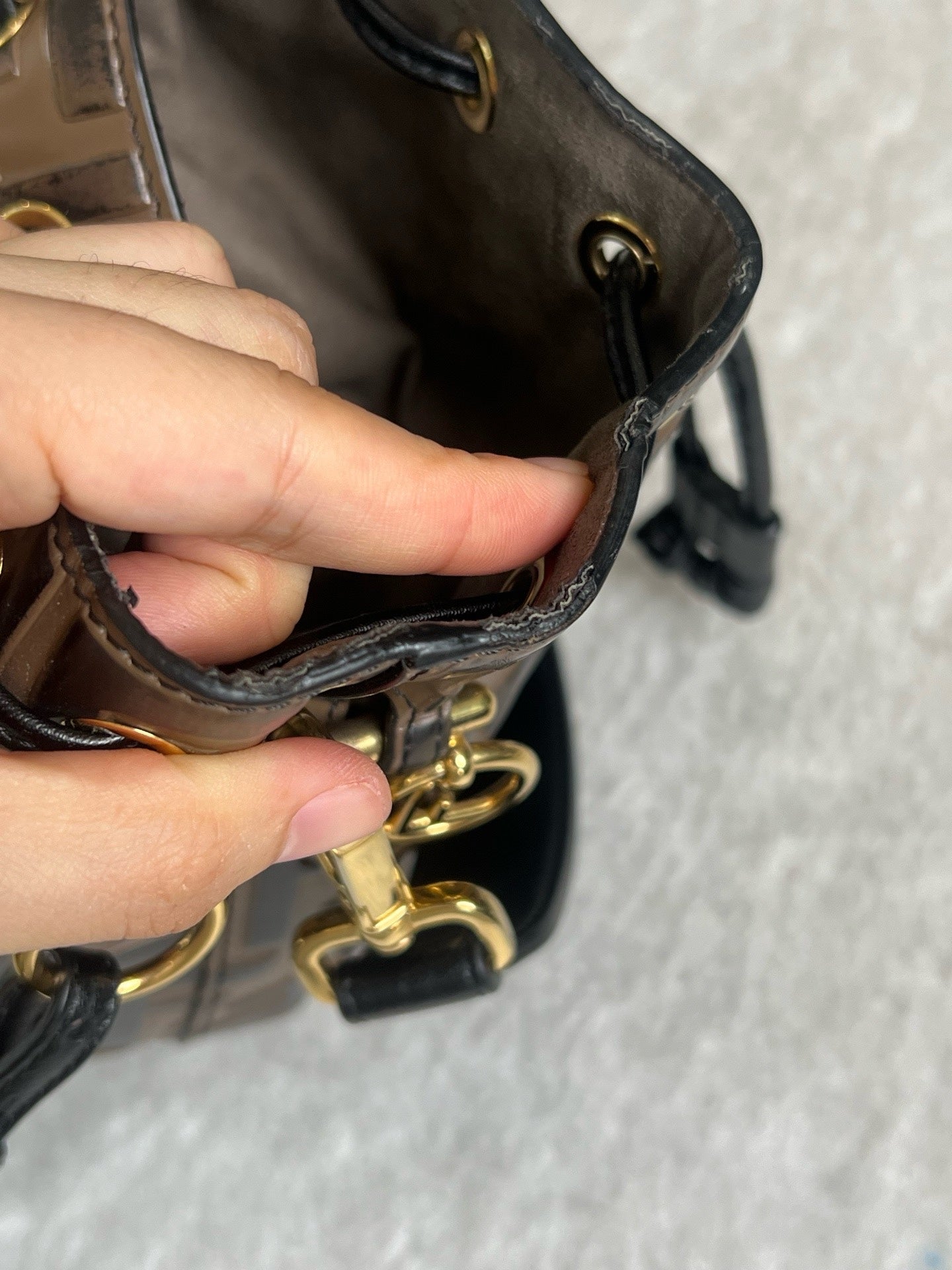 Fendi Brown Bucket & Drawstring Bag