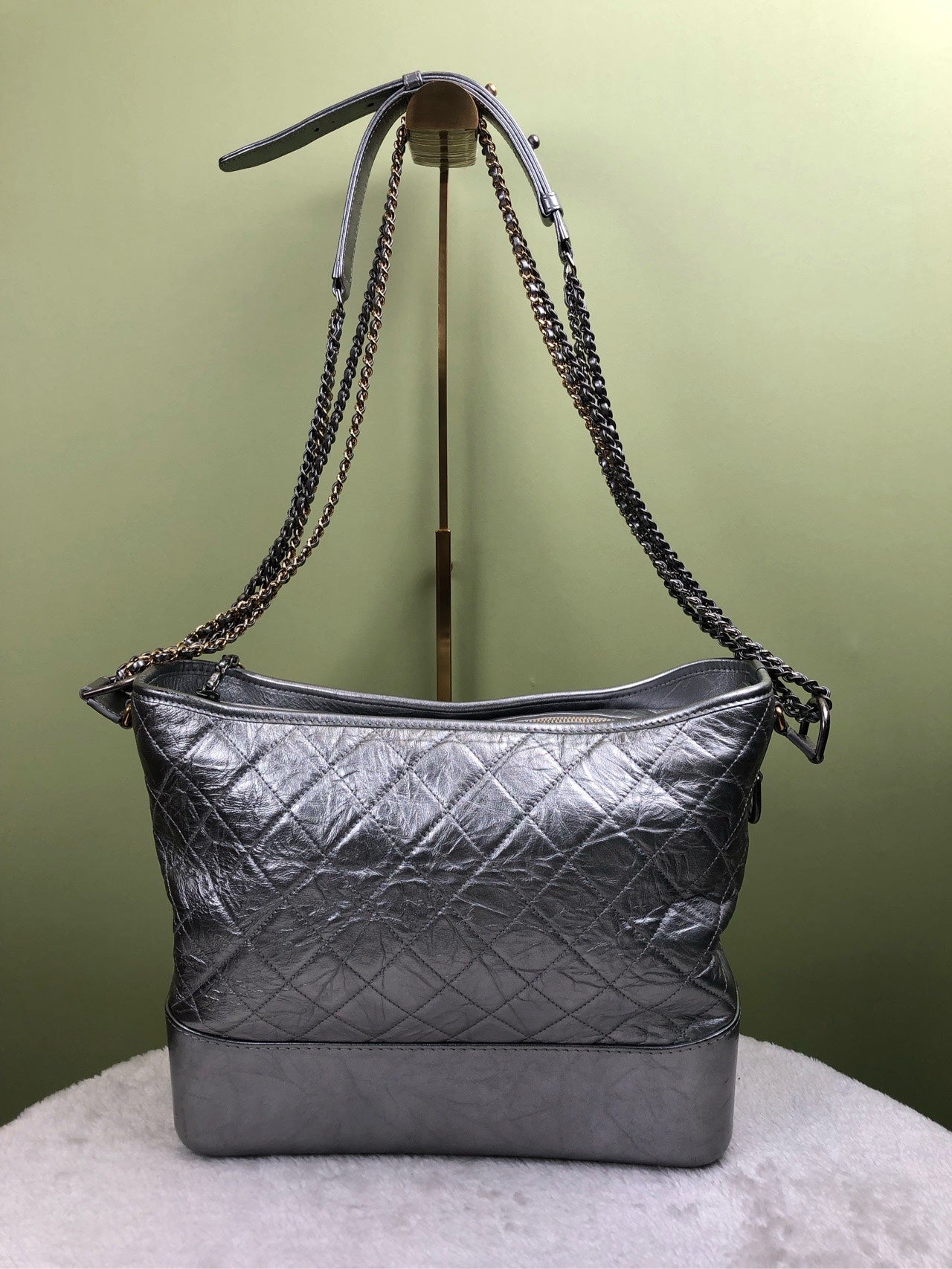 Chanel Felt Silver Crossbody