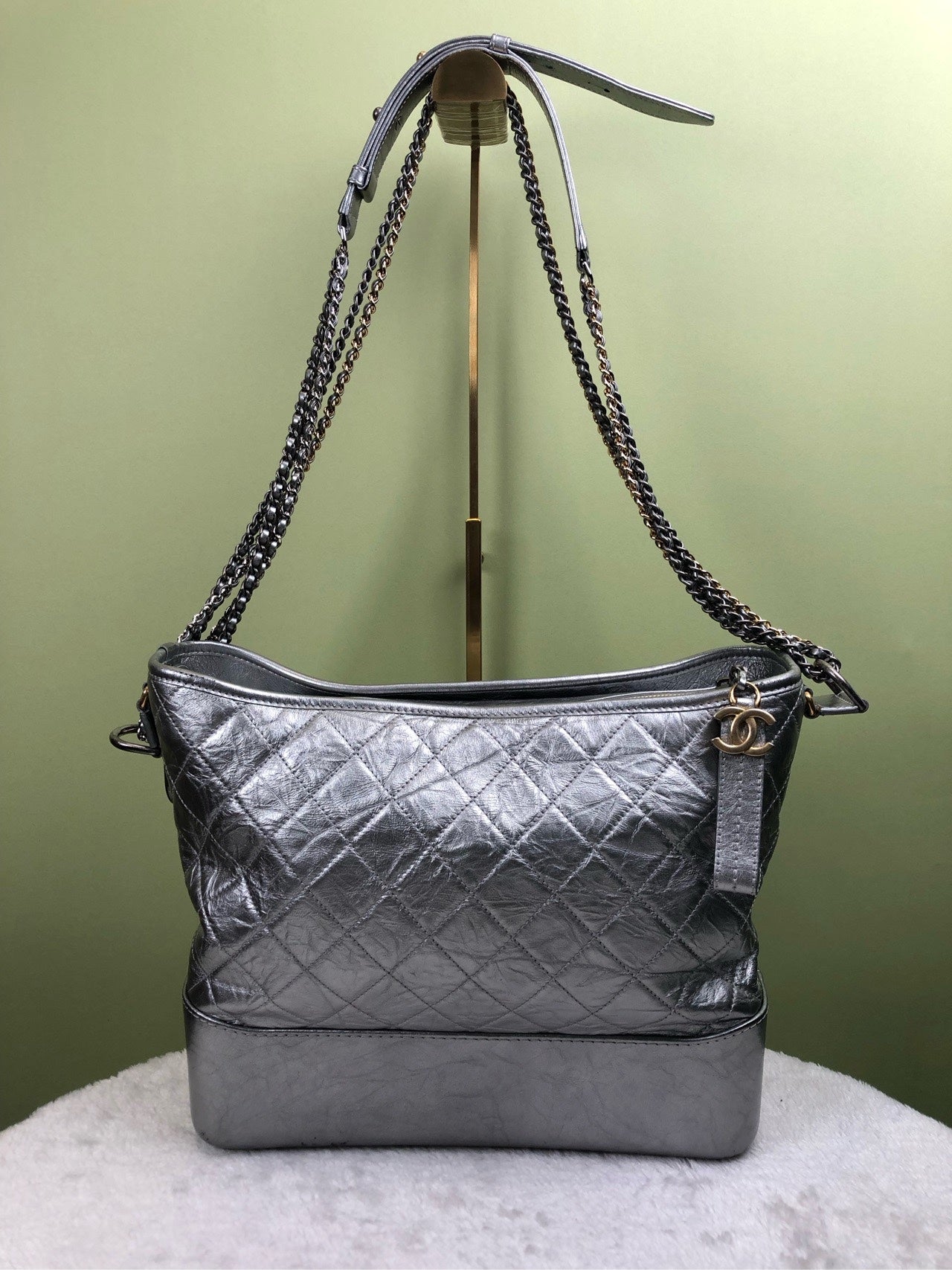 Chanel Felt Silver Crossbody
