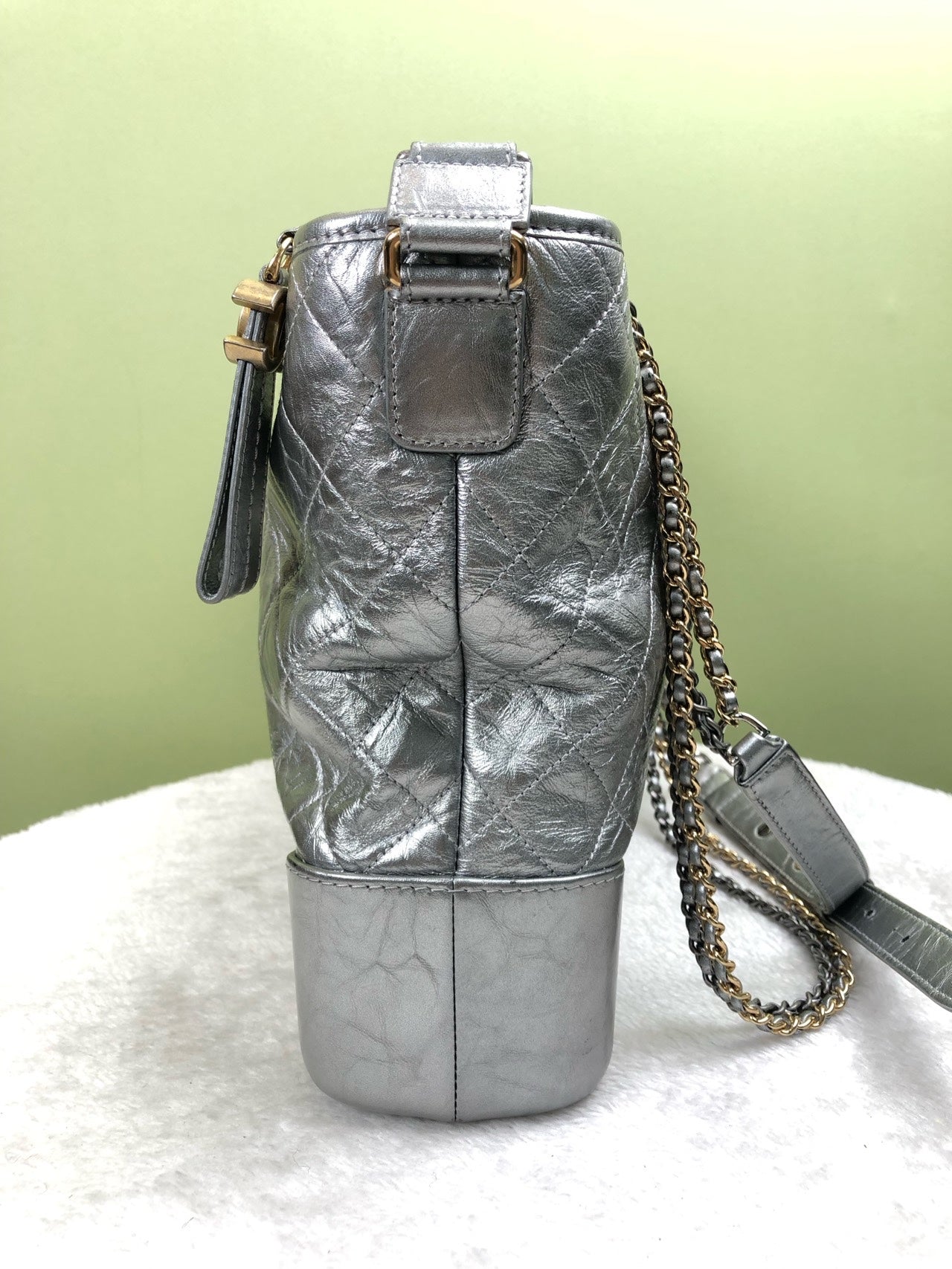 Chanel Felt Silver Crossbody