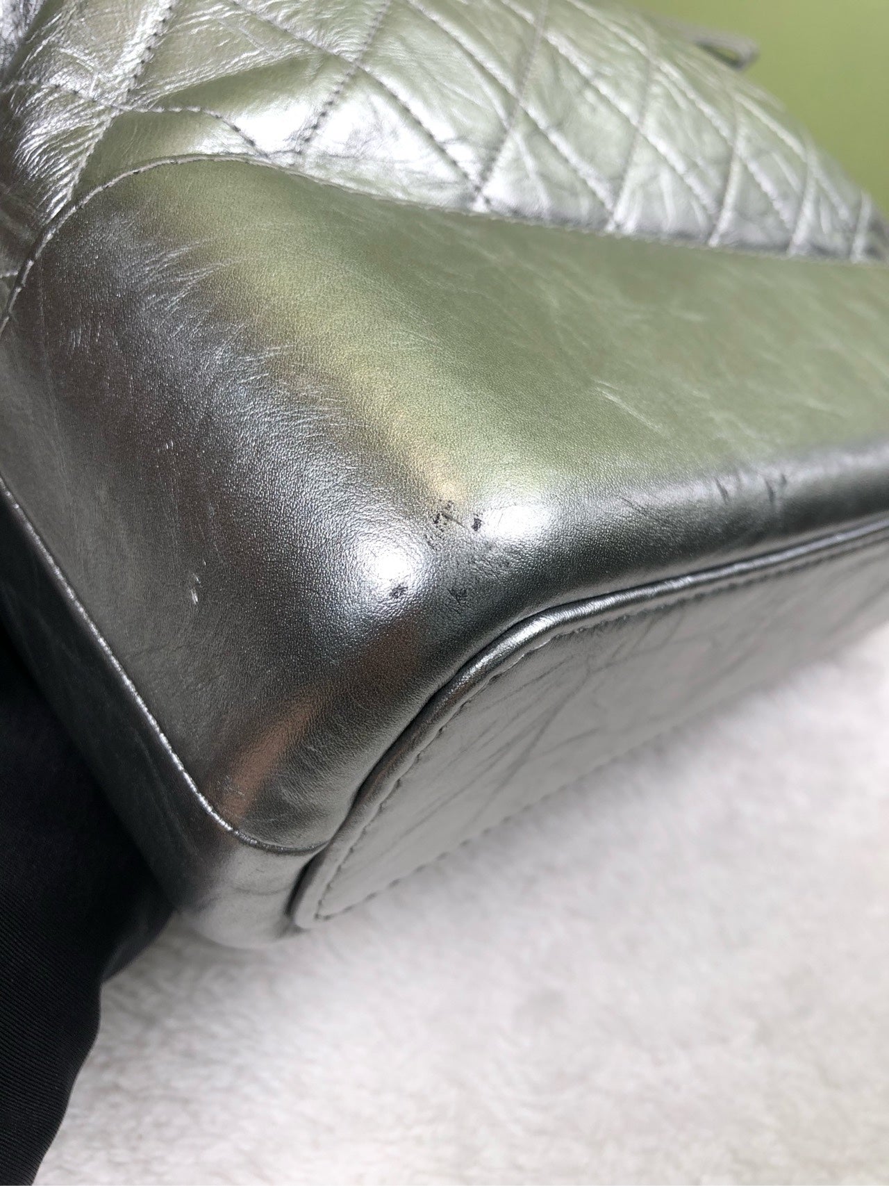 Chanel Felt Silver Crossbody
