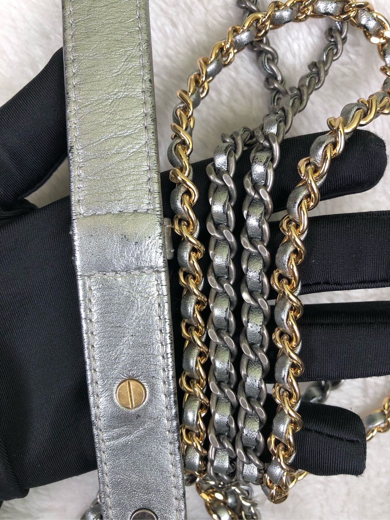 Chanel Felt Silver Crossbody