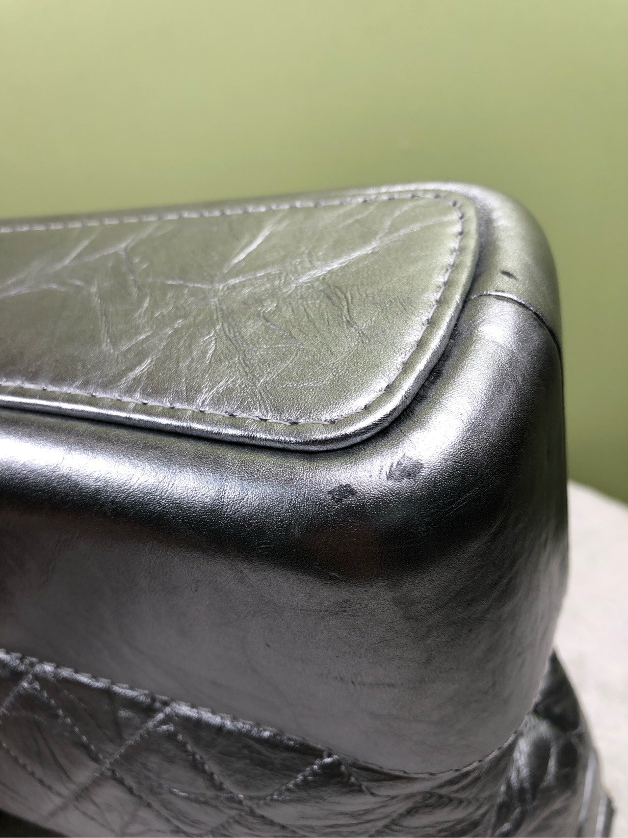 Chanel Felt Silver Crossbody