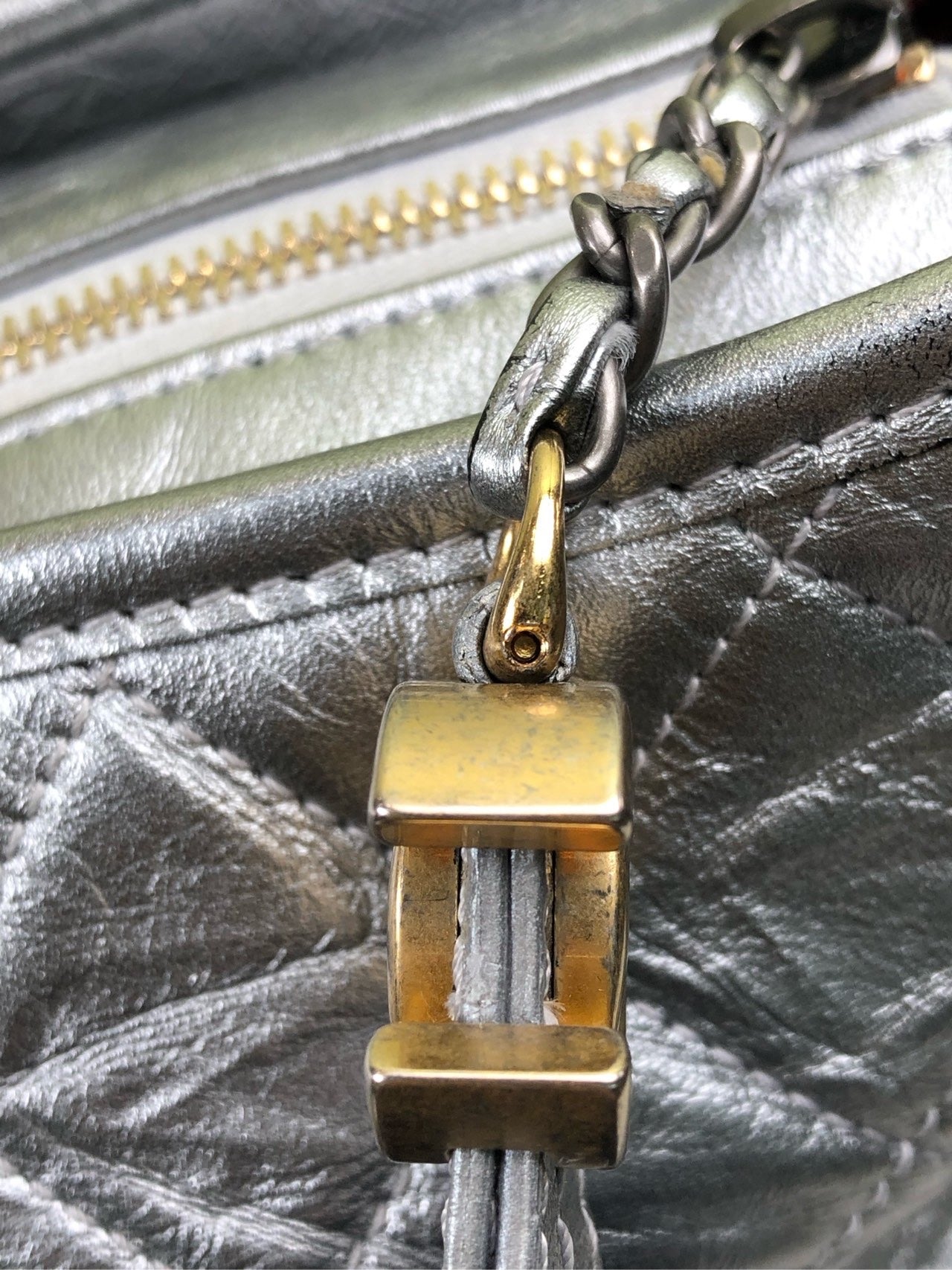 Chanel Felt Silver Crossbody