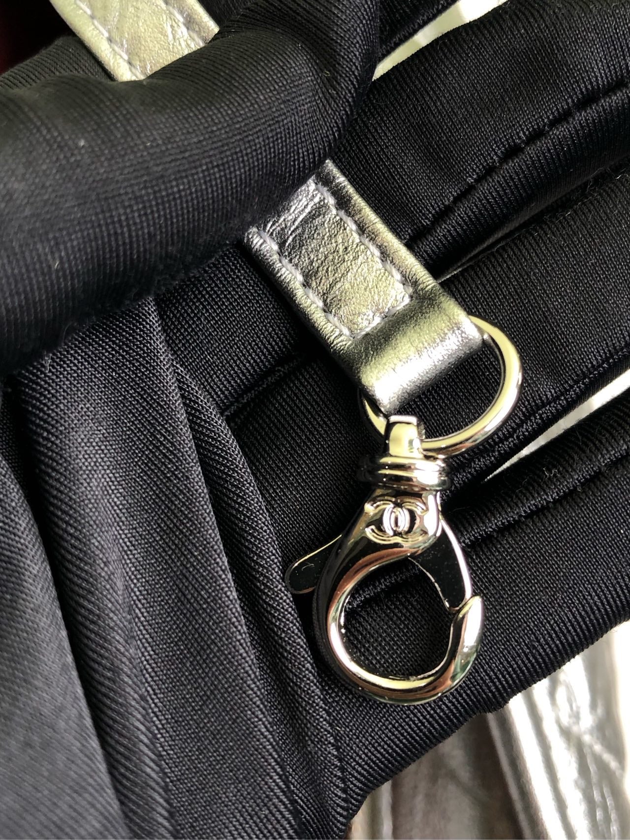 Chanel Felt Silver Crossbody