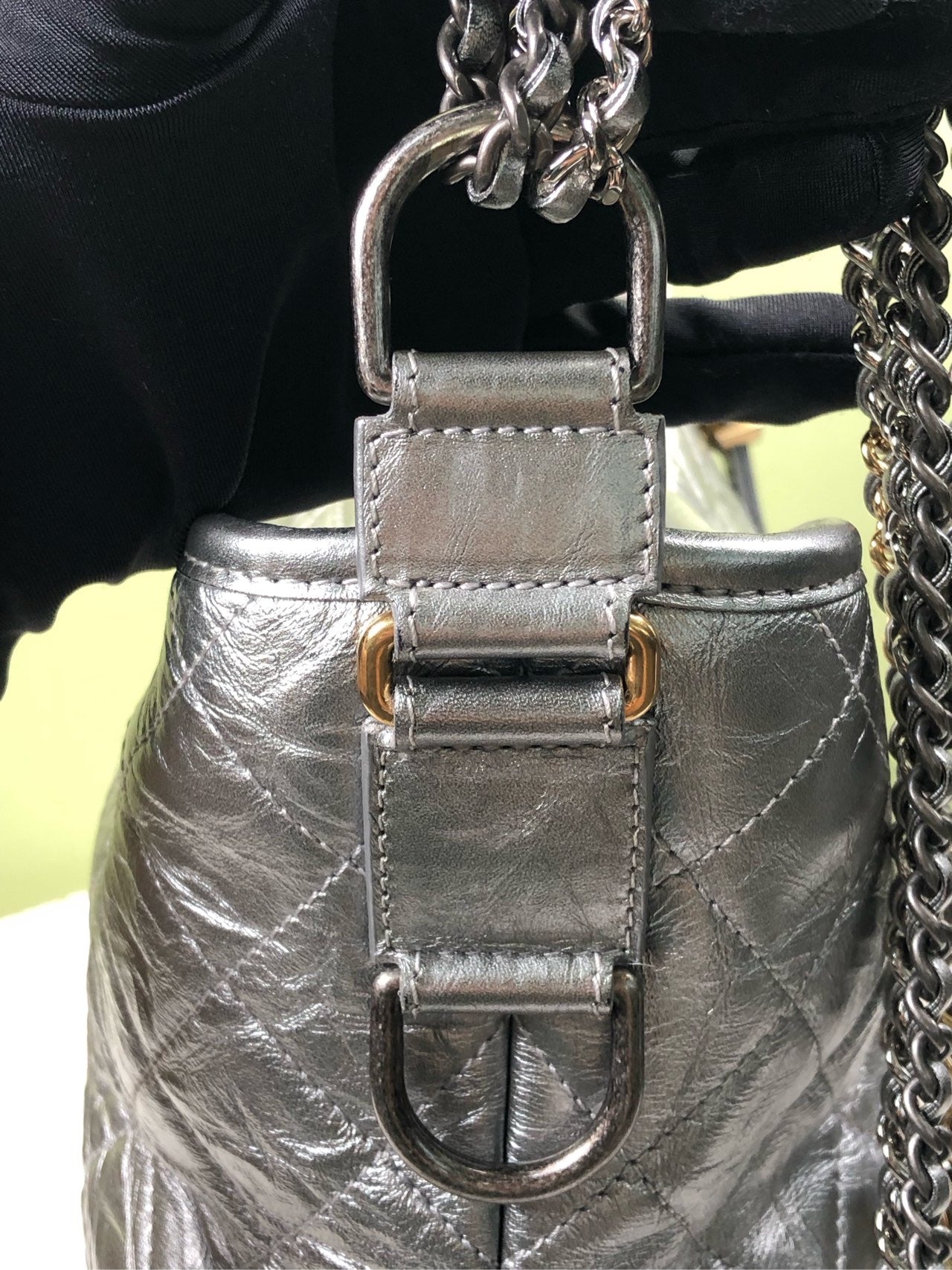 Chanel Felt Silver Crossbody