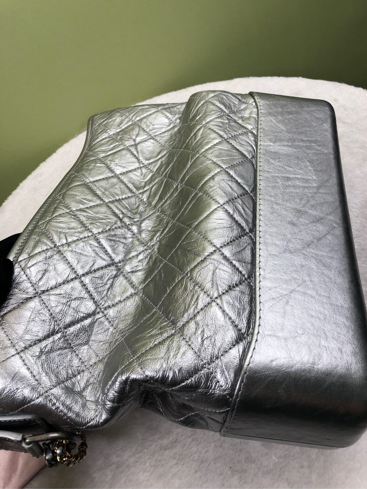 Chanel Felt Silver Crossbody