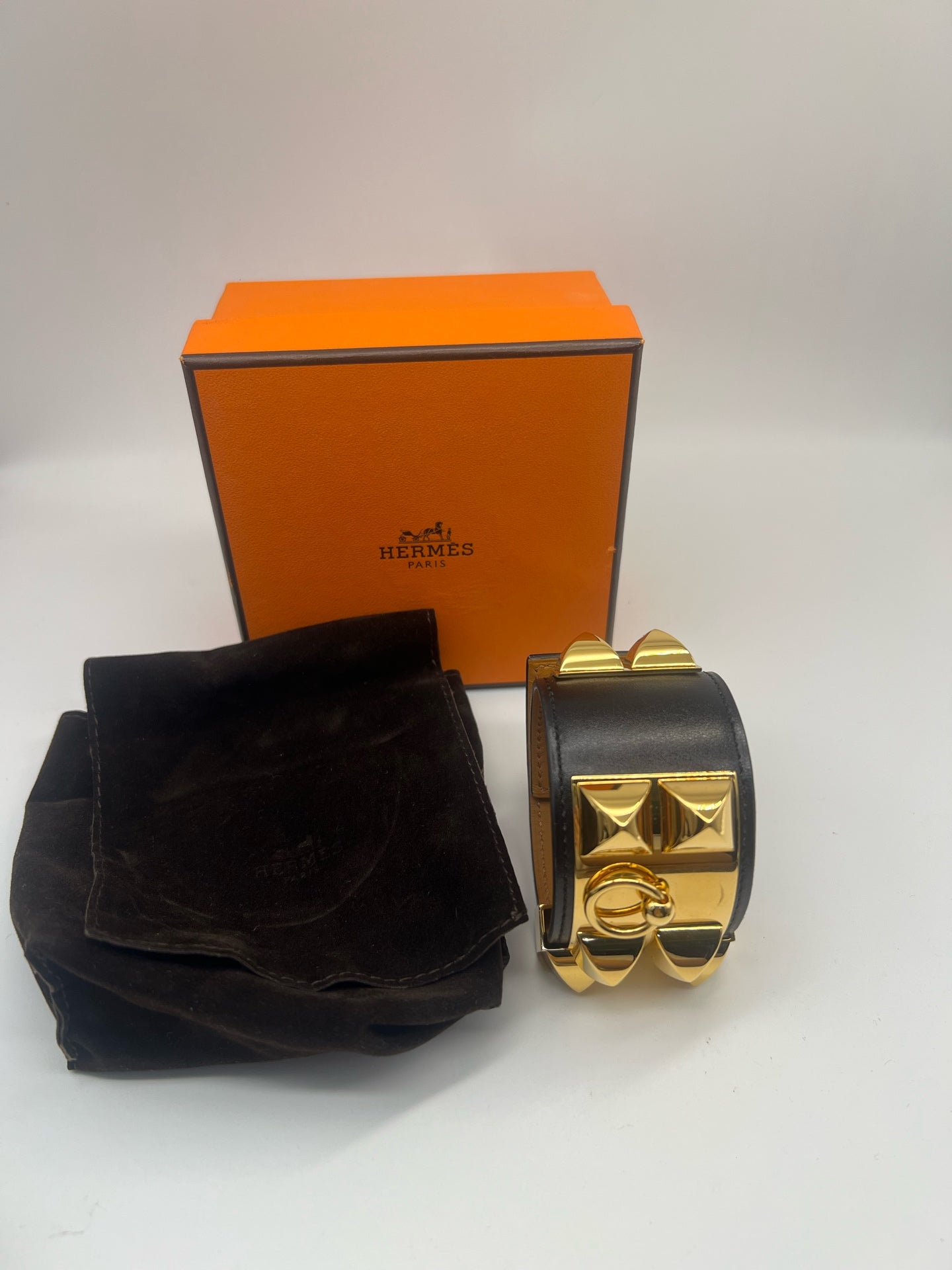 Hermes Black Bangle
