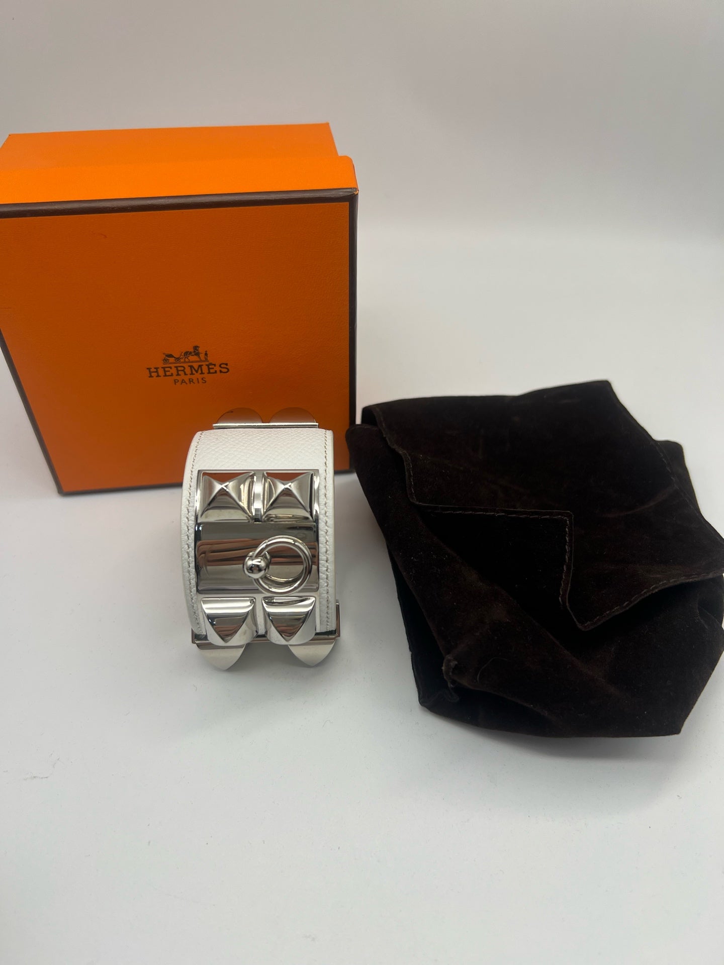Hermes White Bangle