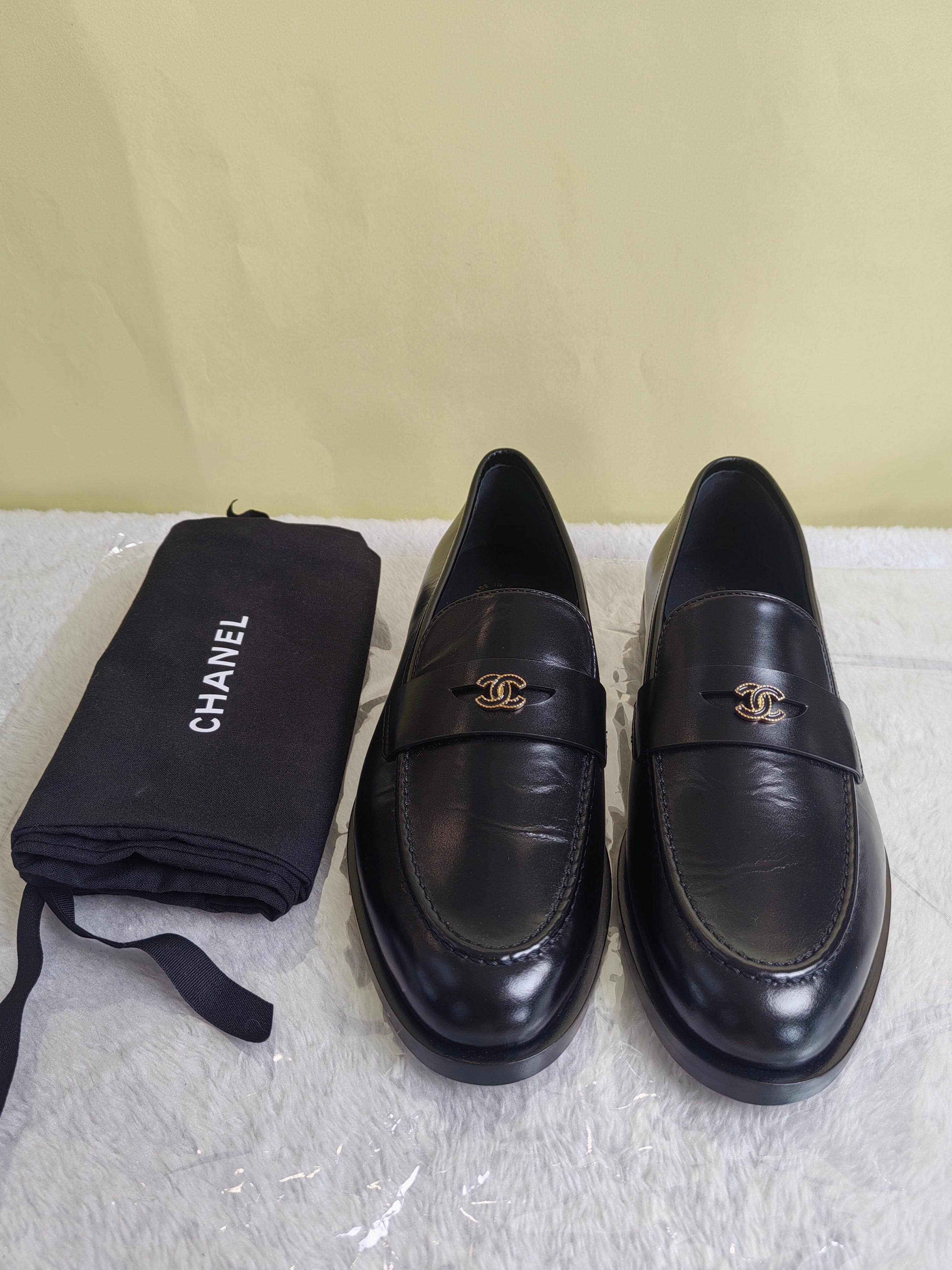 Chanel Black Loafers