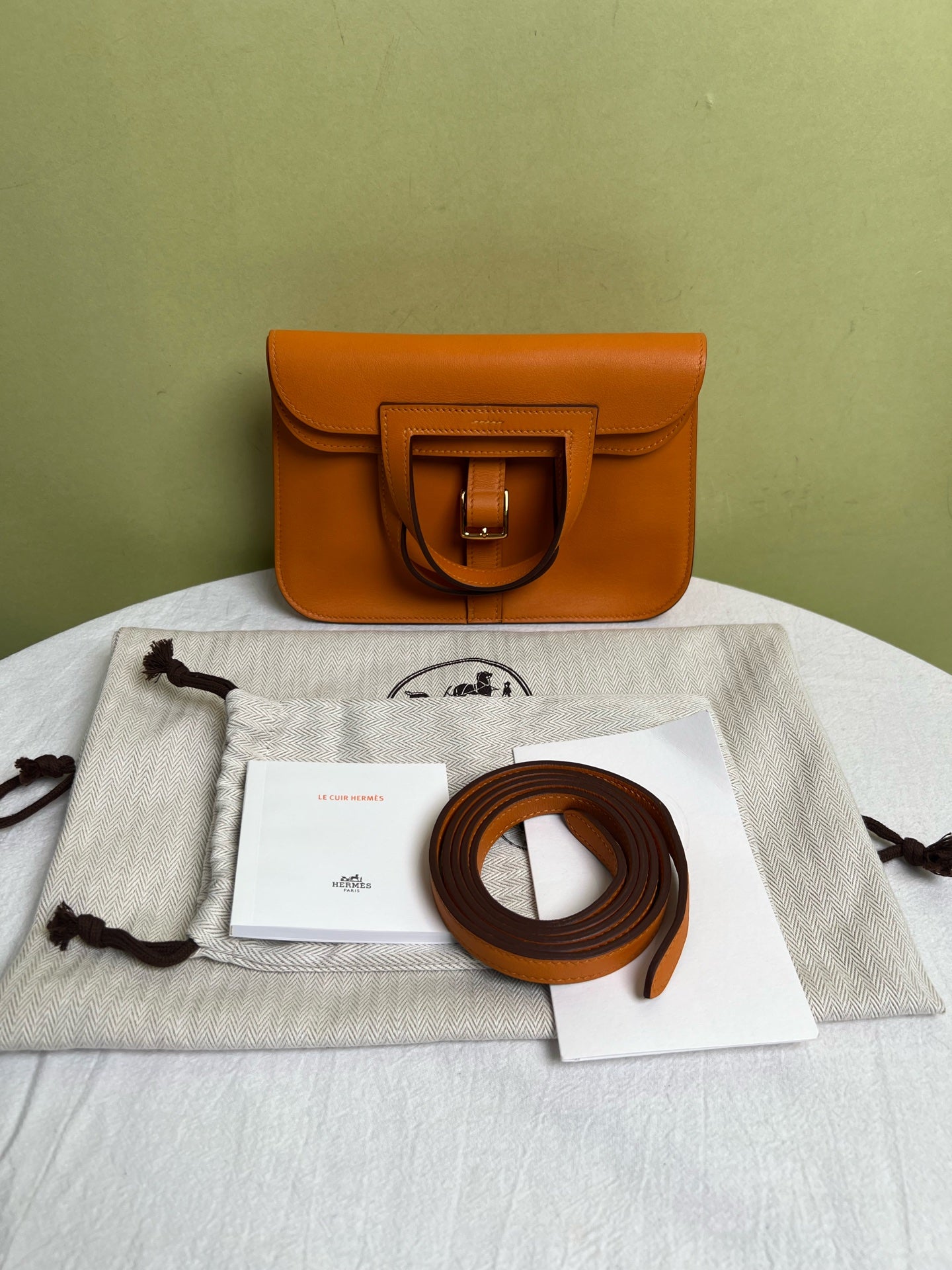 Hermes Orange Crossbody